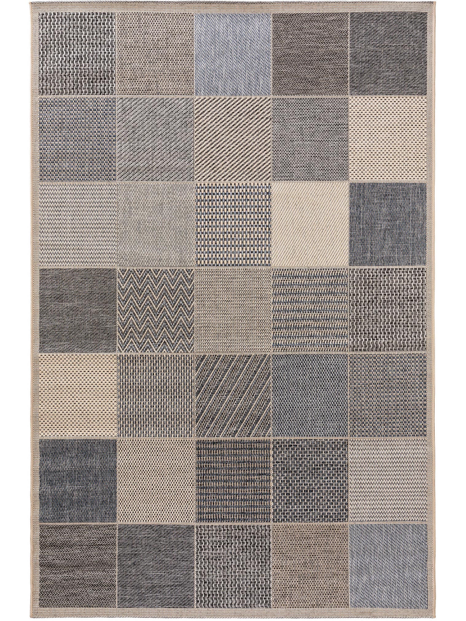 Teppich aus 100% Polypropylen in Blau mit bis 5 mm hohem Flor von benuta Nest