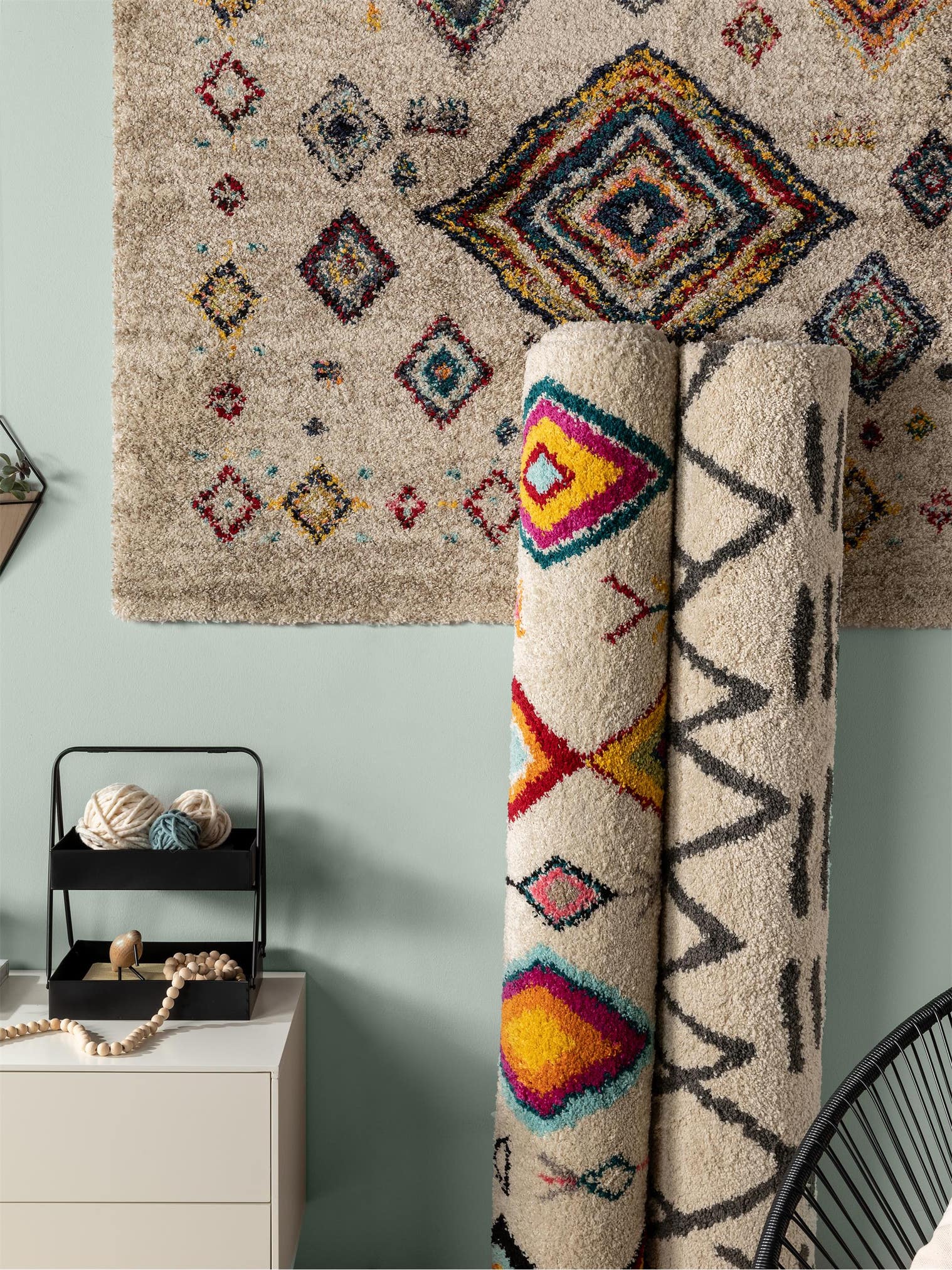 Teppich aus 100% Polypropylen in Beige mit 21 bis 30 mm hohem Flor von benuta Pop