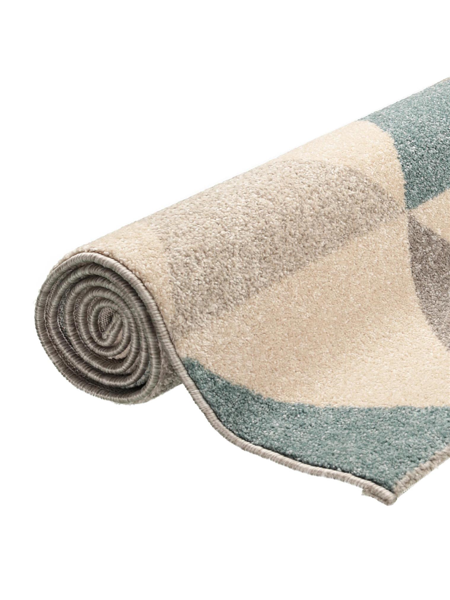 Rug made of 100% Polypropylene in Turquoise with a 6 - 10 mm high pile by benuta