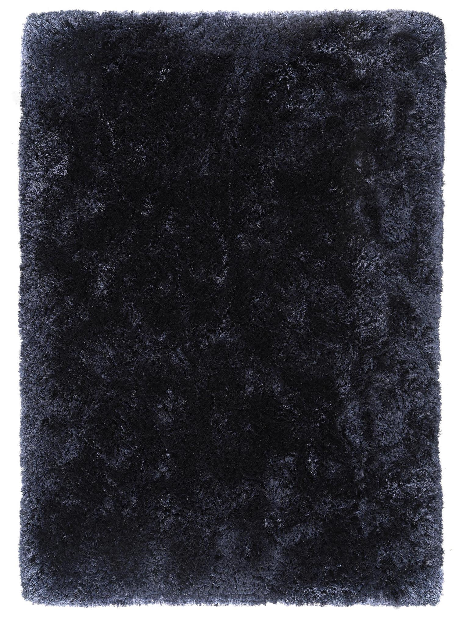 Rug made of 100% Polyester in Blue with a 71 - 80 mm high pile by benuta Finest