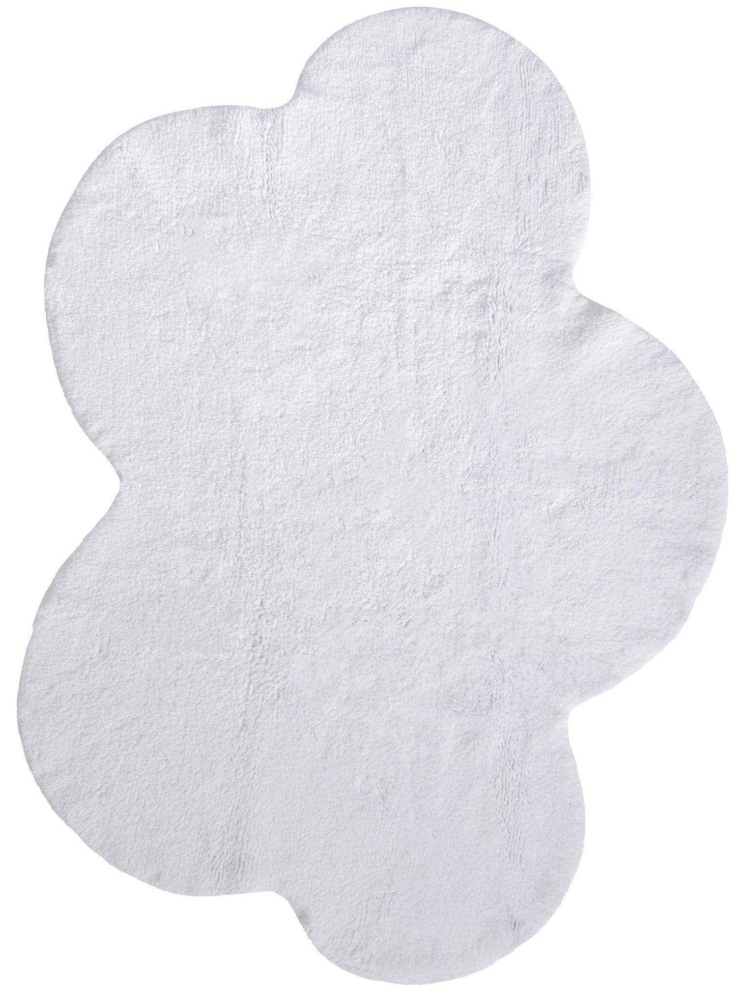 Teppich aus 100% Baumwolle in Weiß mit 11 bis 20 mm hohem Flor von Lytte