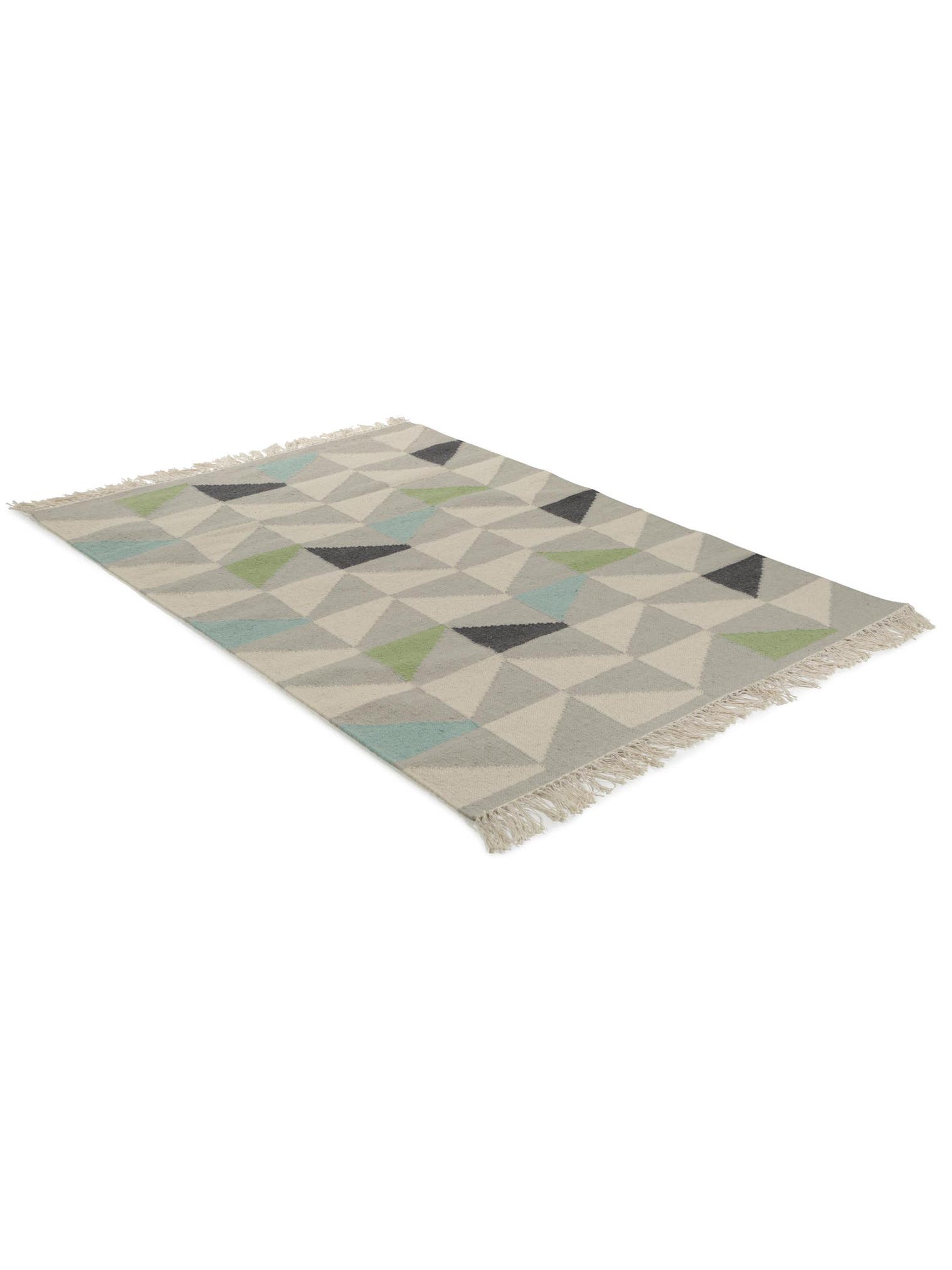 Rug made of 95% Wool, 5% Cotton in Grey with a 1- 5 mm high pile by benuta