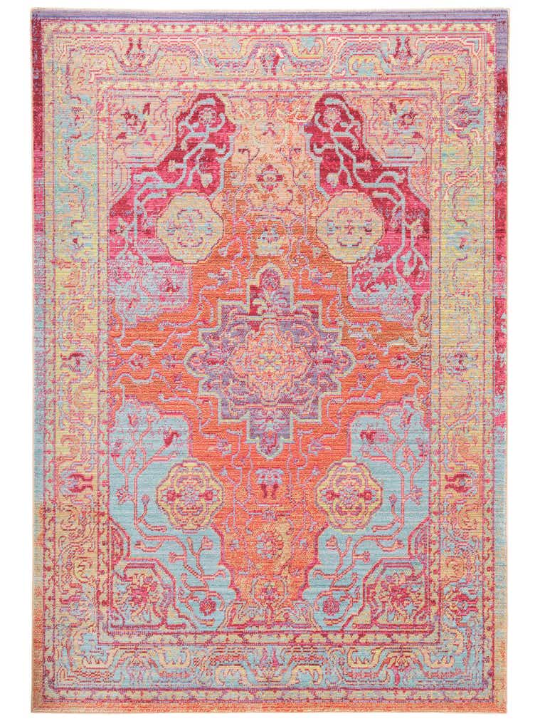 Teppich aus 100% Polyester in Multicolor mit bis 5 mm hohem Flor von benuta Nest