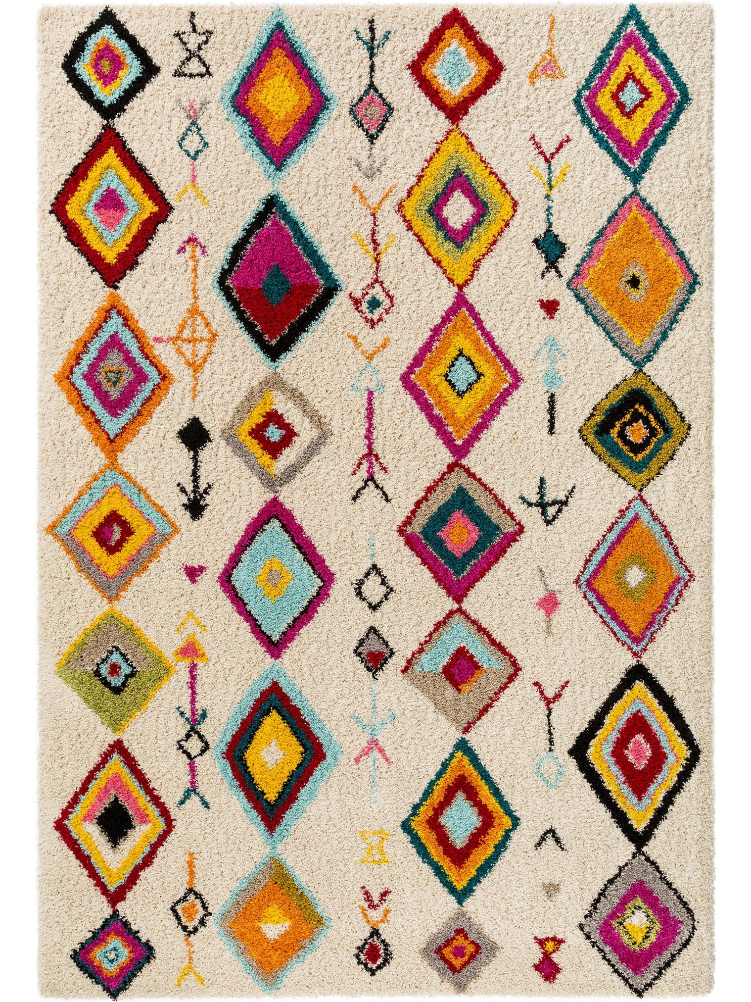 Teppich aus 100% Polypropylen in Beige mit 21 bis 30 mm hohem Flor von benuta Pop
