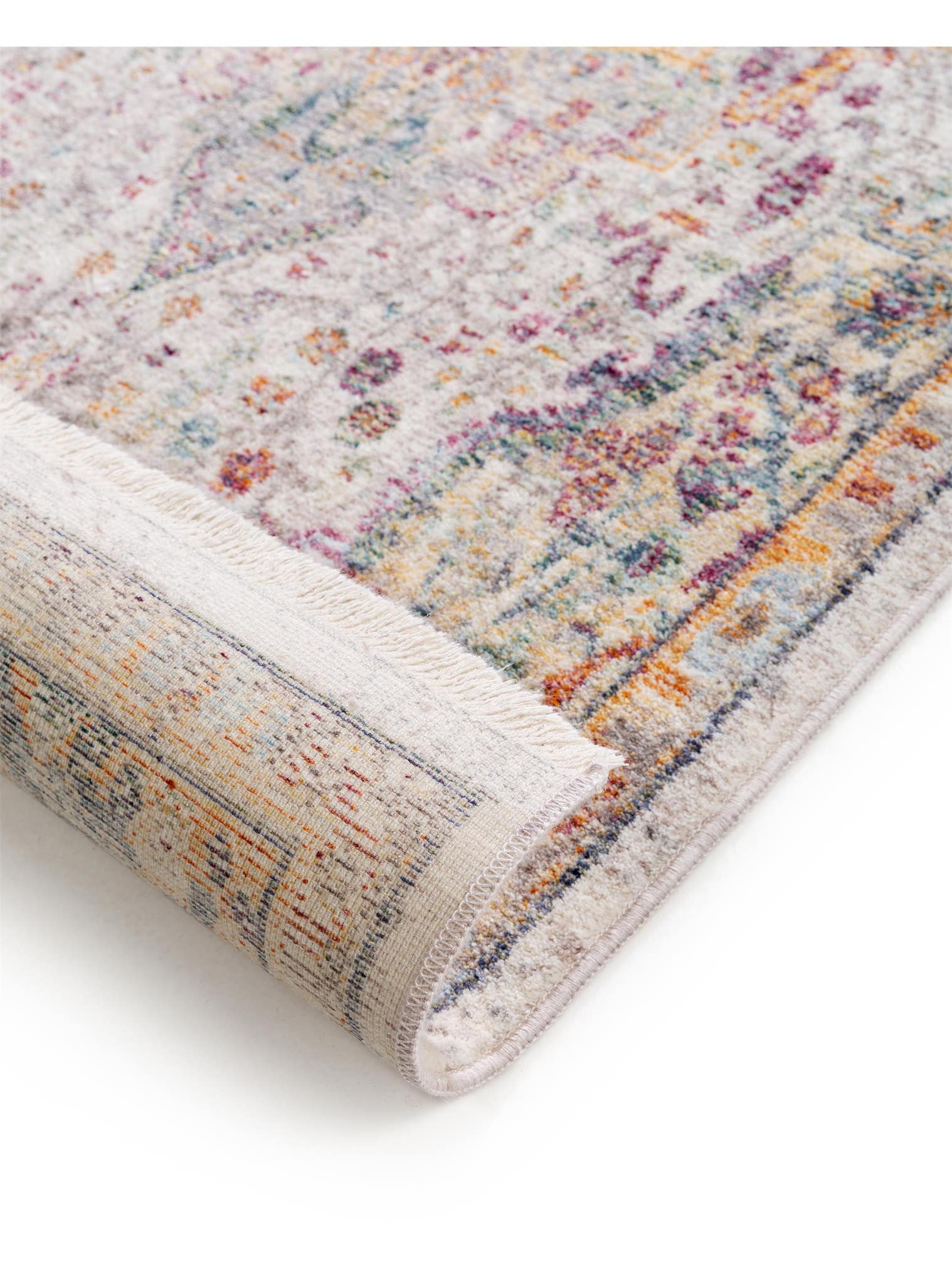 Rug made of 100% Viscose in Multicoloured with a 1- 5 mm high pile by benuta Pop