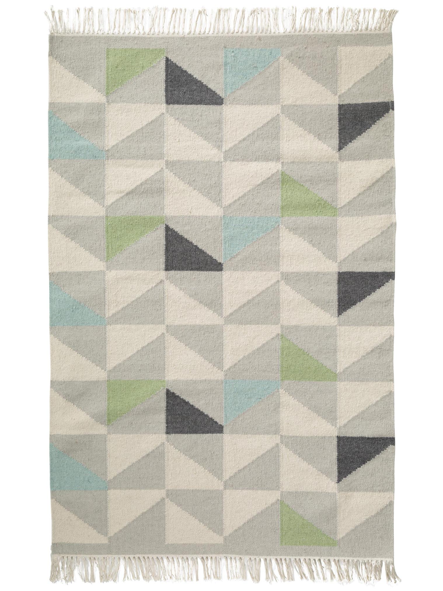 Rug made of 95% Wool, 5% Cotton in Grey with a 1- 5 mm high pile by benuta