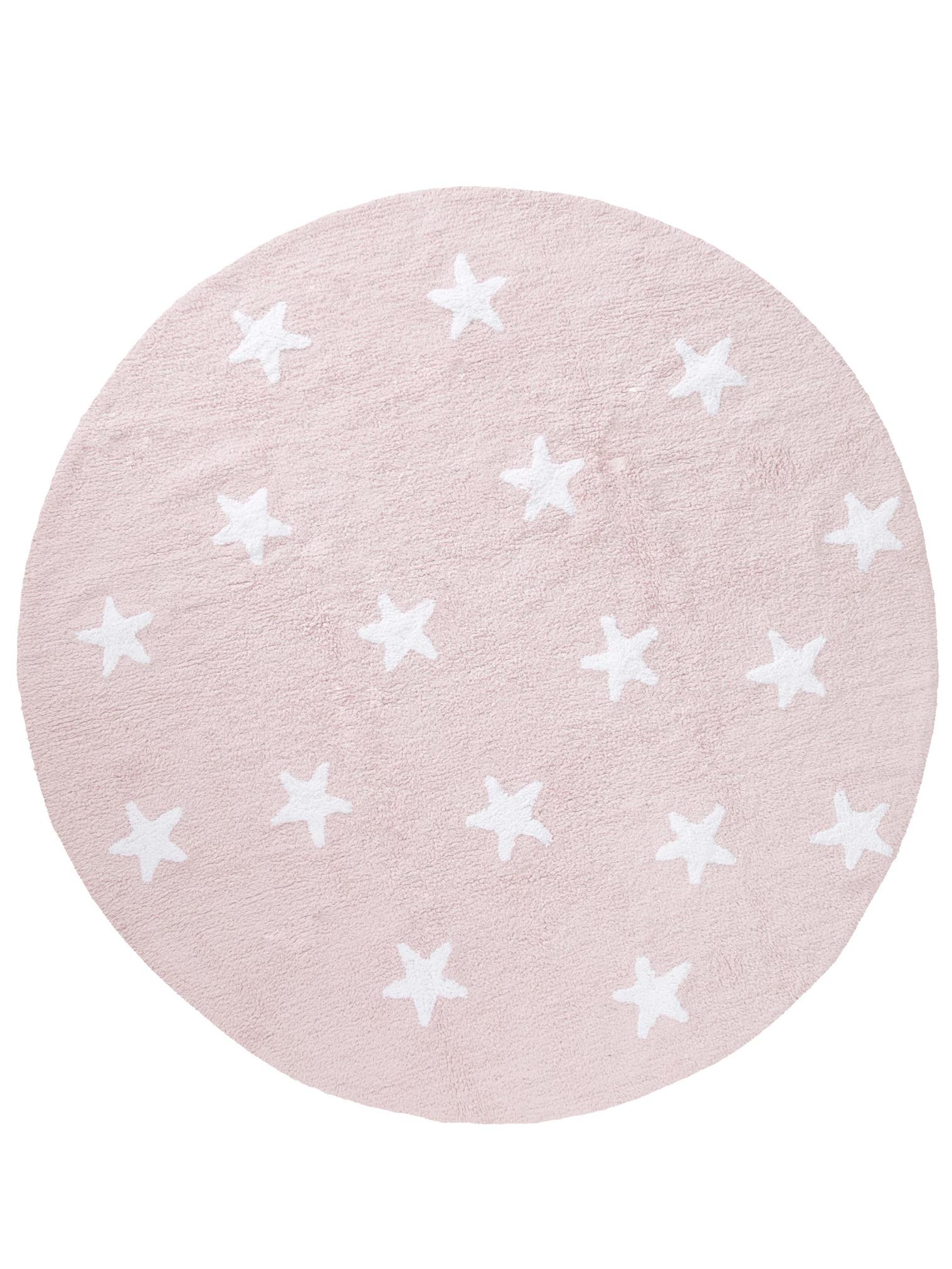 Teppich aus 100% Baumwolle in Rosa mit 11 bis 20 mm hohem Flor von Lytte
