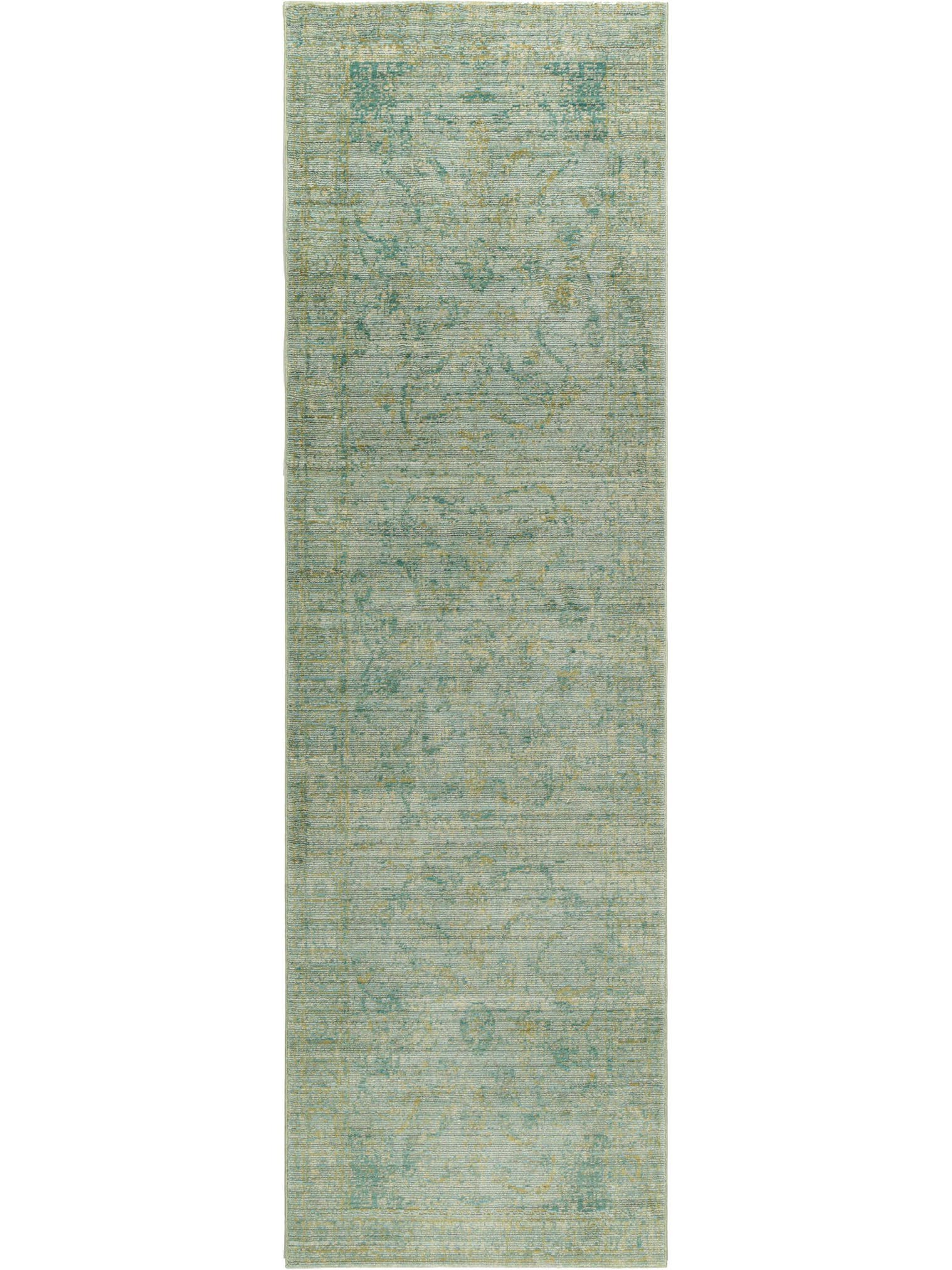 Teppich aus 100% Polyester in Grün mit bis 5 mm hohem Flor von benuta