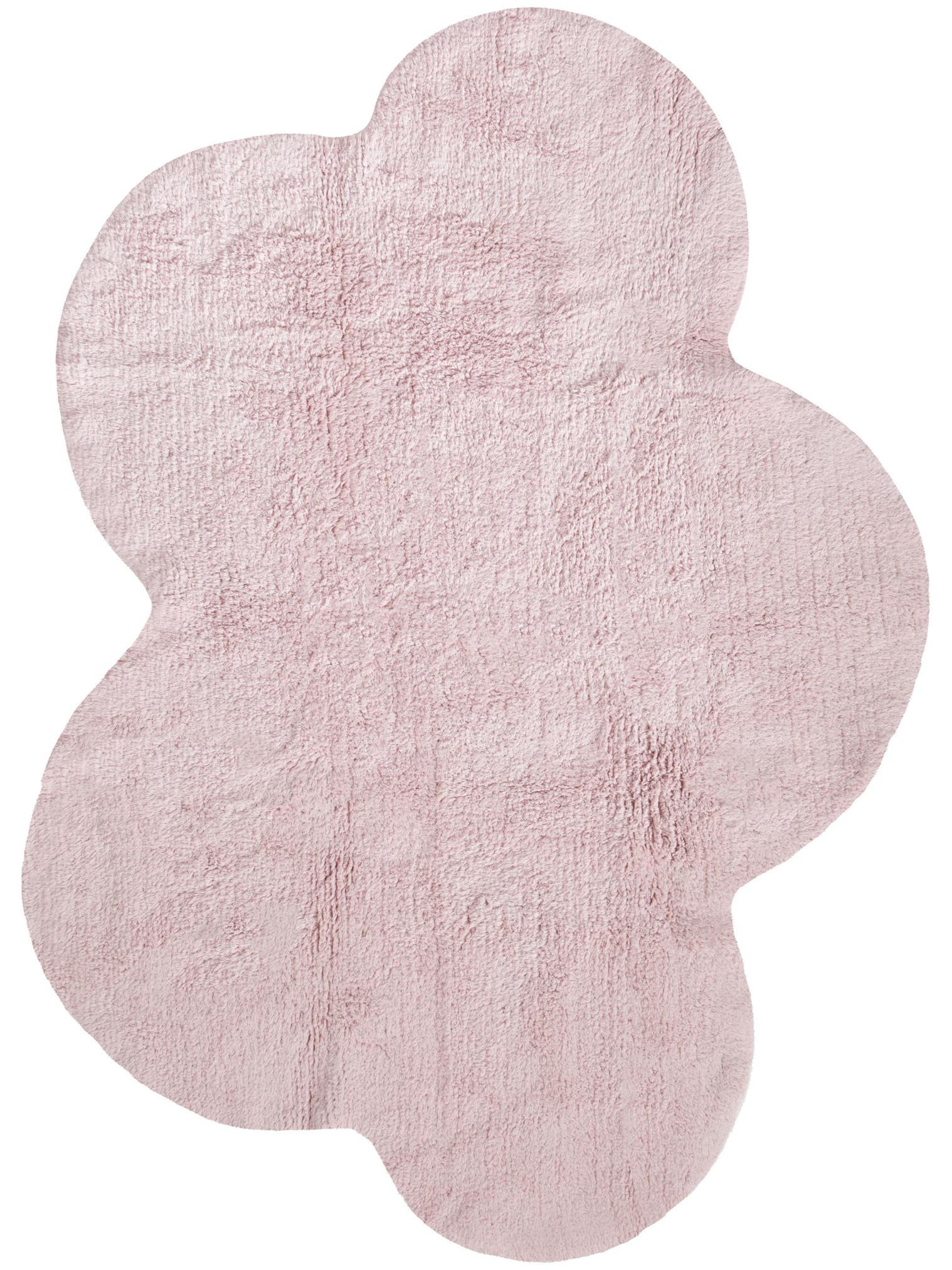 Teppich aus 100% Baumwolle in Rosa mit 11 bis 20 mm hohem Flor von Lytte