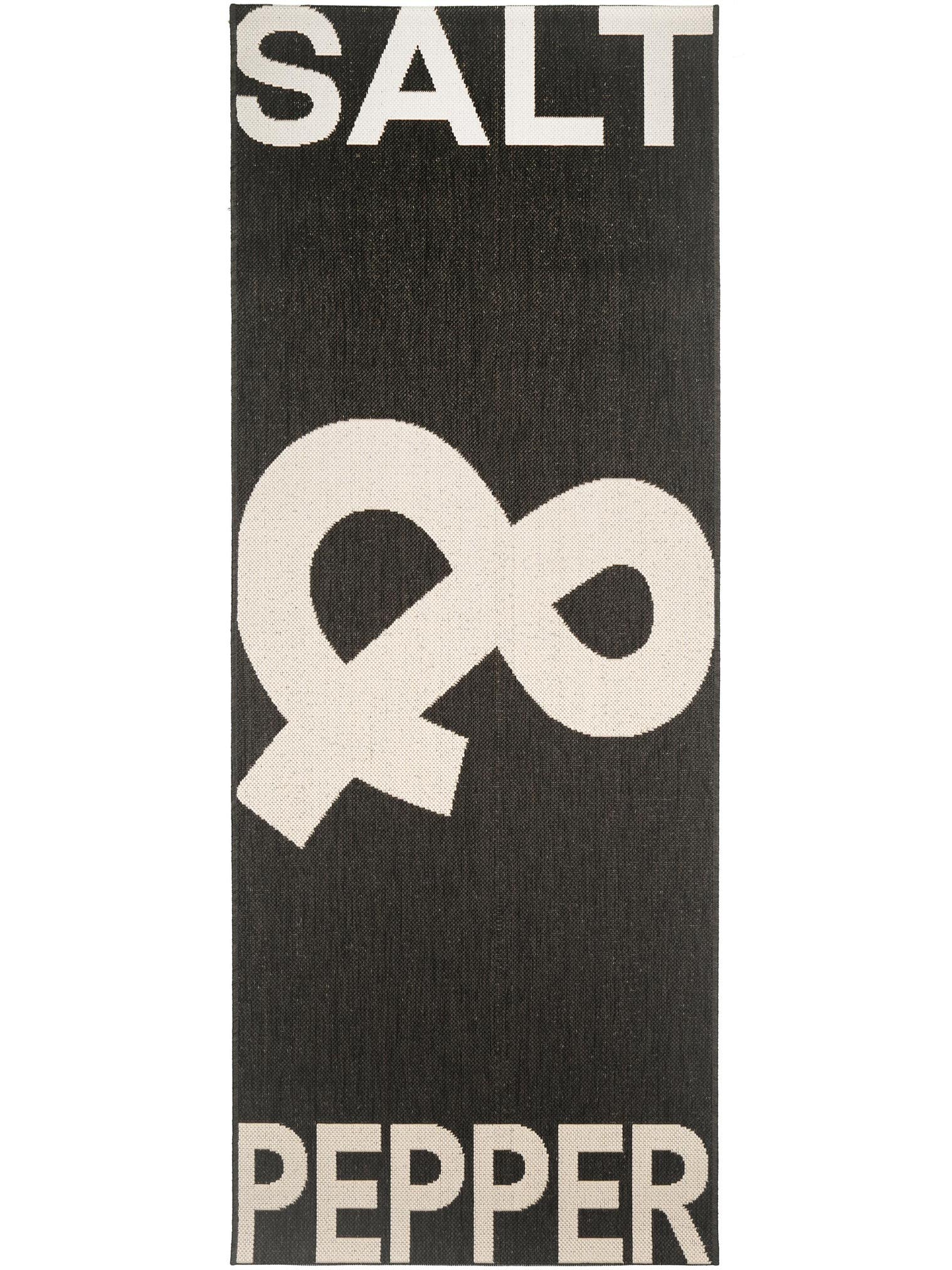 Teppich aus 100% Polypropylen in Schwarz/Weiß mit 6 bis 10 mm hohem Flor von benuta Nest