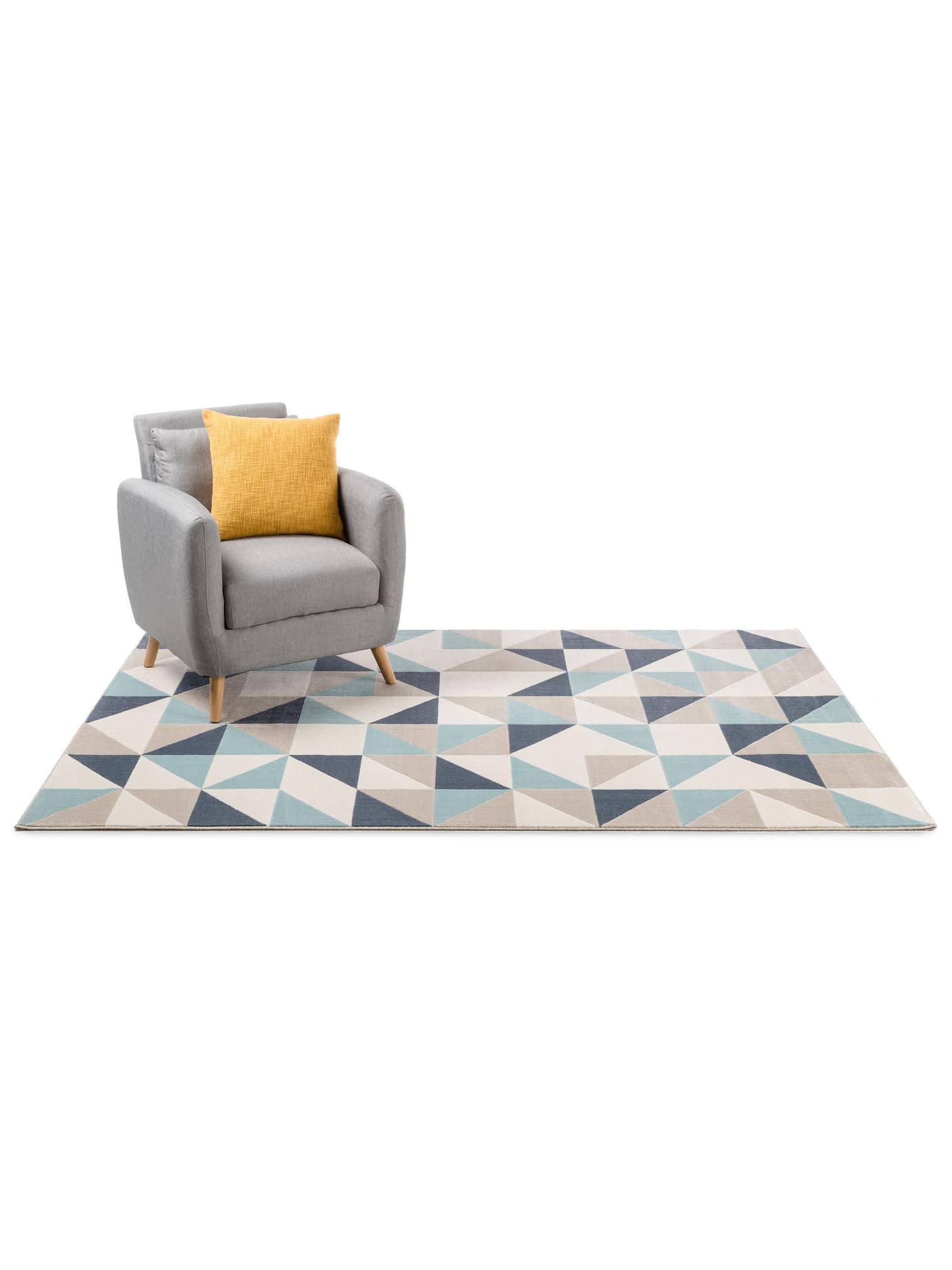 Teppich aus 100% Polypropylen in Blau mit 6 bis 10 mm hohem Flor von benuta Pop