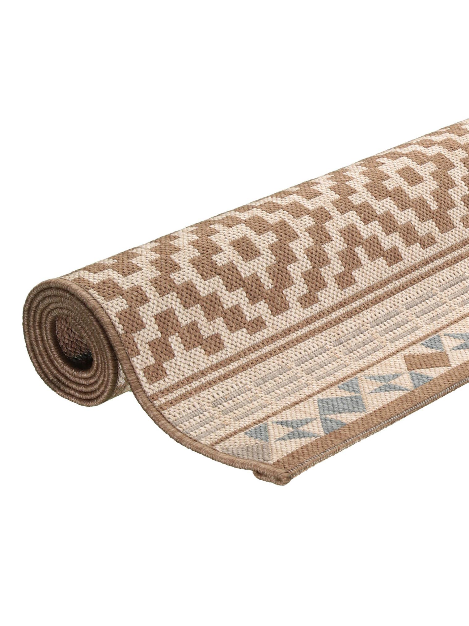 Teppich aus 100% Polypropylen in Braun mit 6 bis 10 mm hohem Flor von benuta Nest