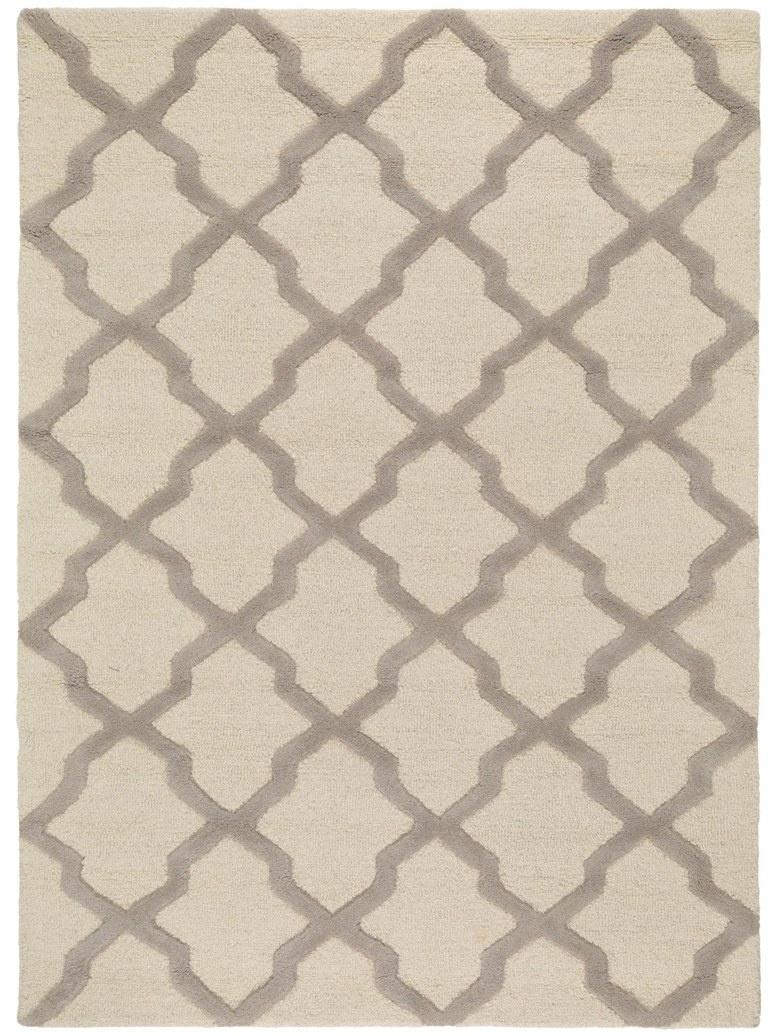 Teppich aus 100% Wolle in Grau mit 11 bis 20 mm hohem Flor von benuta Pure