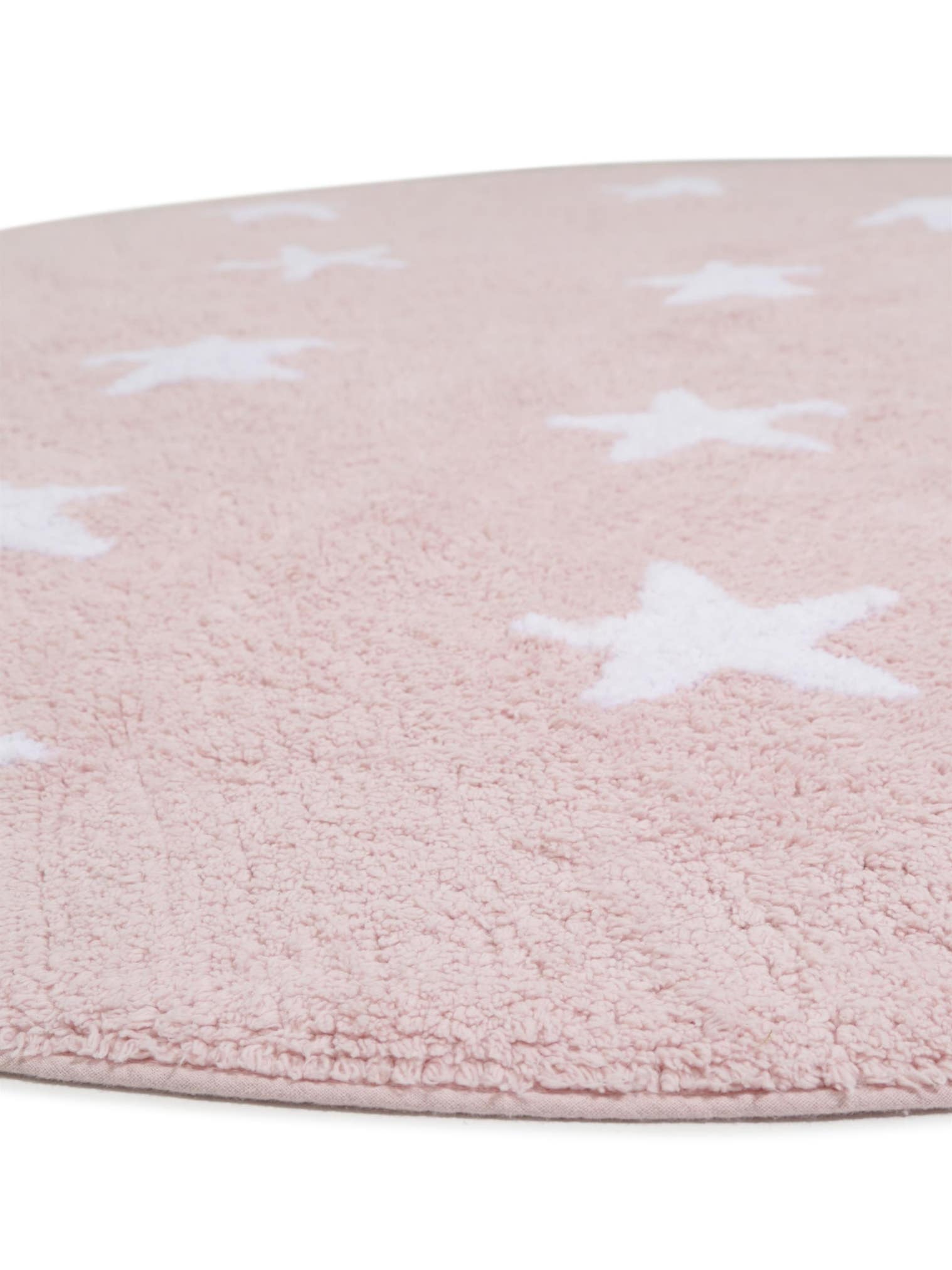 Teppich aus 100% Baumwolle in Rosa mit 11 bis 20 mm hohem Flor von Lytte