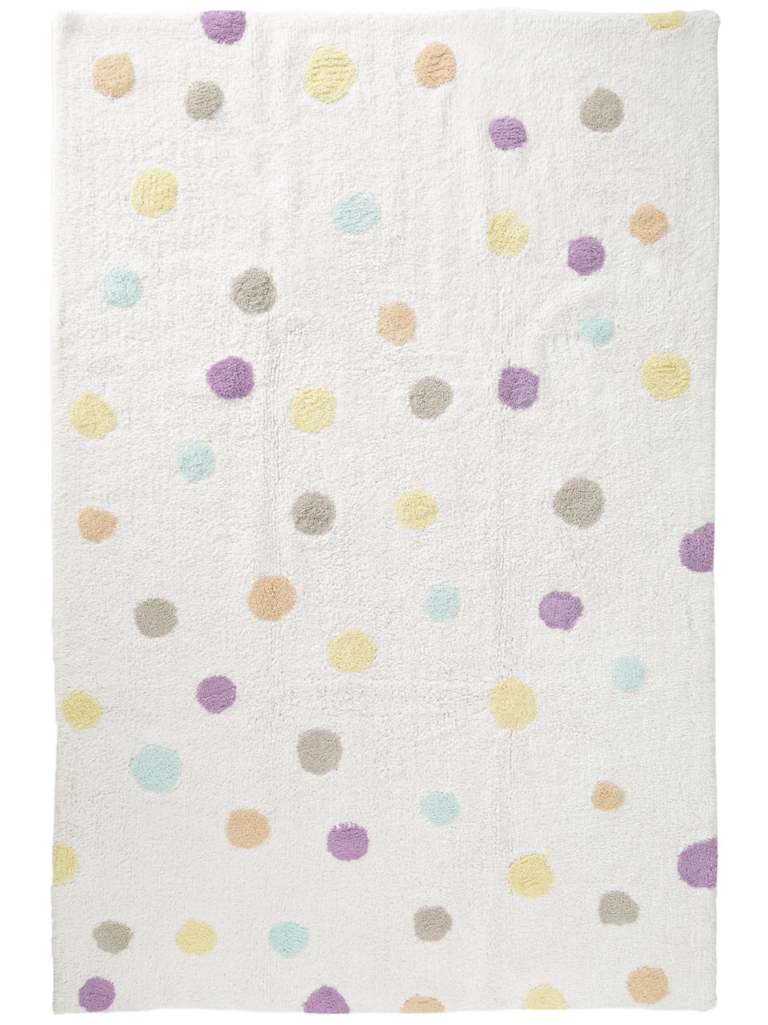 Teppich aus 100% Baumwolle in Beige mit 11 bis 20 mm hohem Flor von Lytte