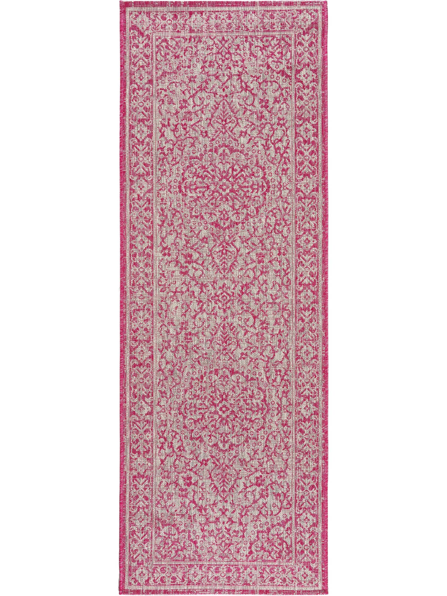 Teppich aus 100% Polypropylen in Rosa mit bis 5 mm hohem Flor von benuta Nest