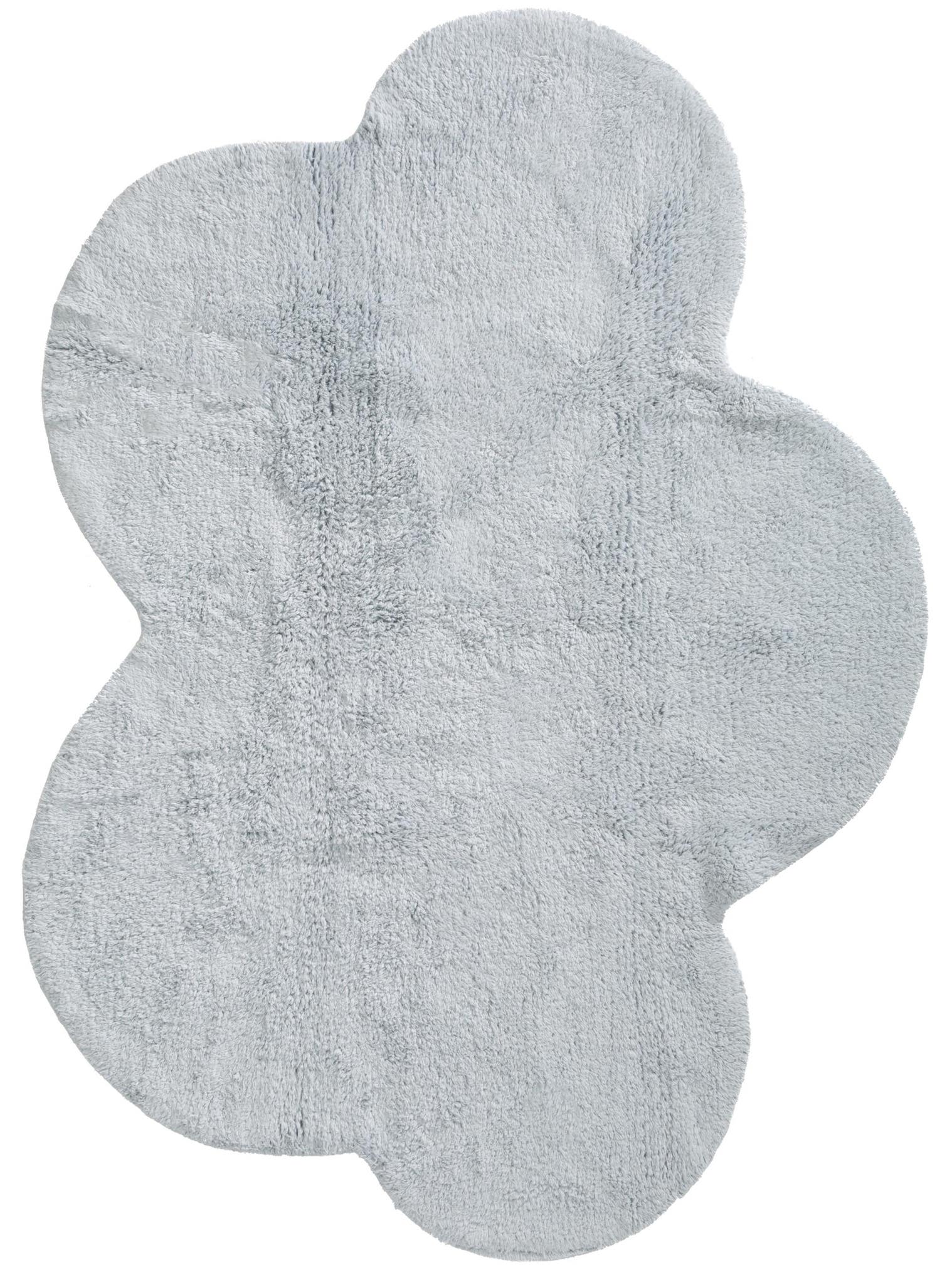 Teppich aus 100% Baumwolle in Blau mit 11 bis 20 mm hohem Flor von Lytte