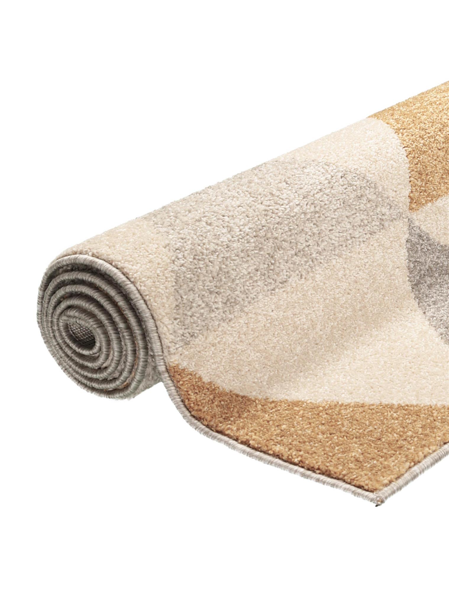 Rug made of 100% Polypropylene in Yellow with a 6 - 10 mm high pile by benuta