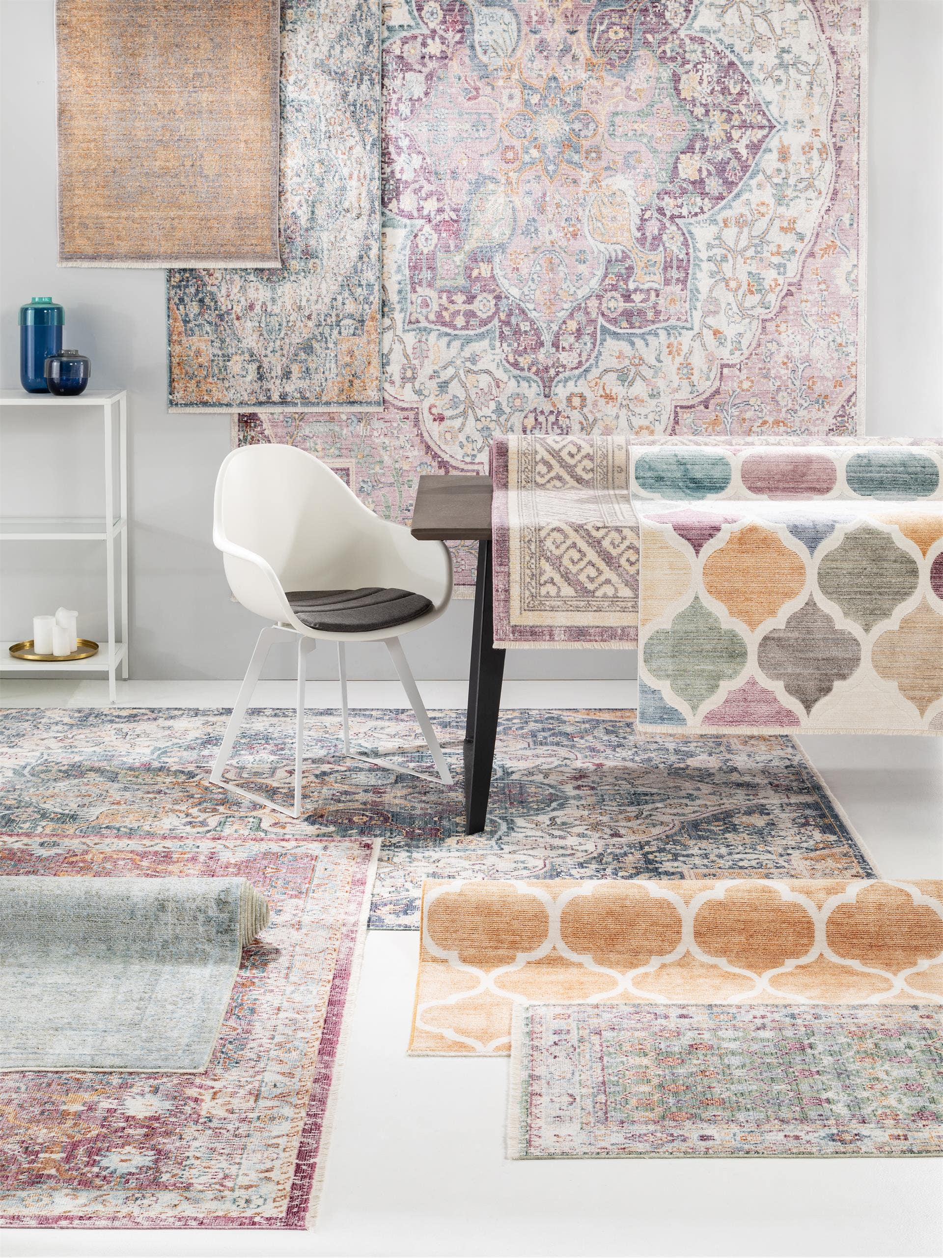 Rug made of 100% Viscose in Beige with a 1- 5 mm high pile by benuta