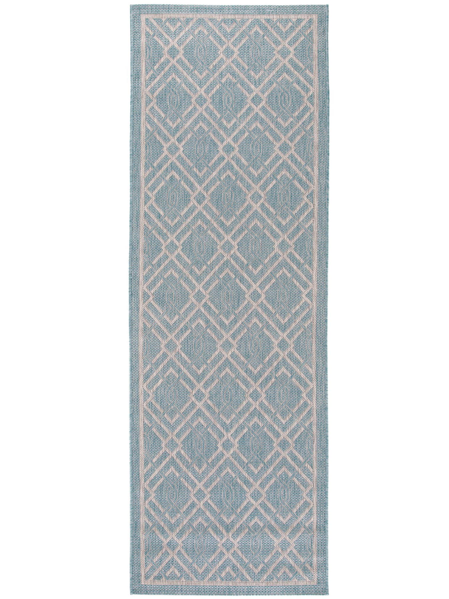 Teppich aus 100% Polypropylen in Türkis mit bis 5 mm hohem Flor von benuta