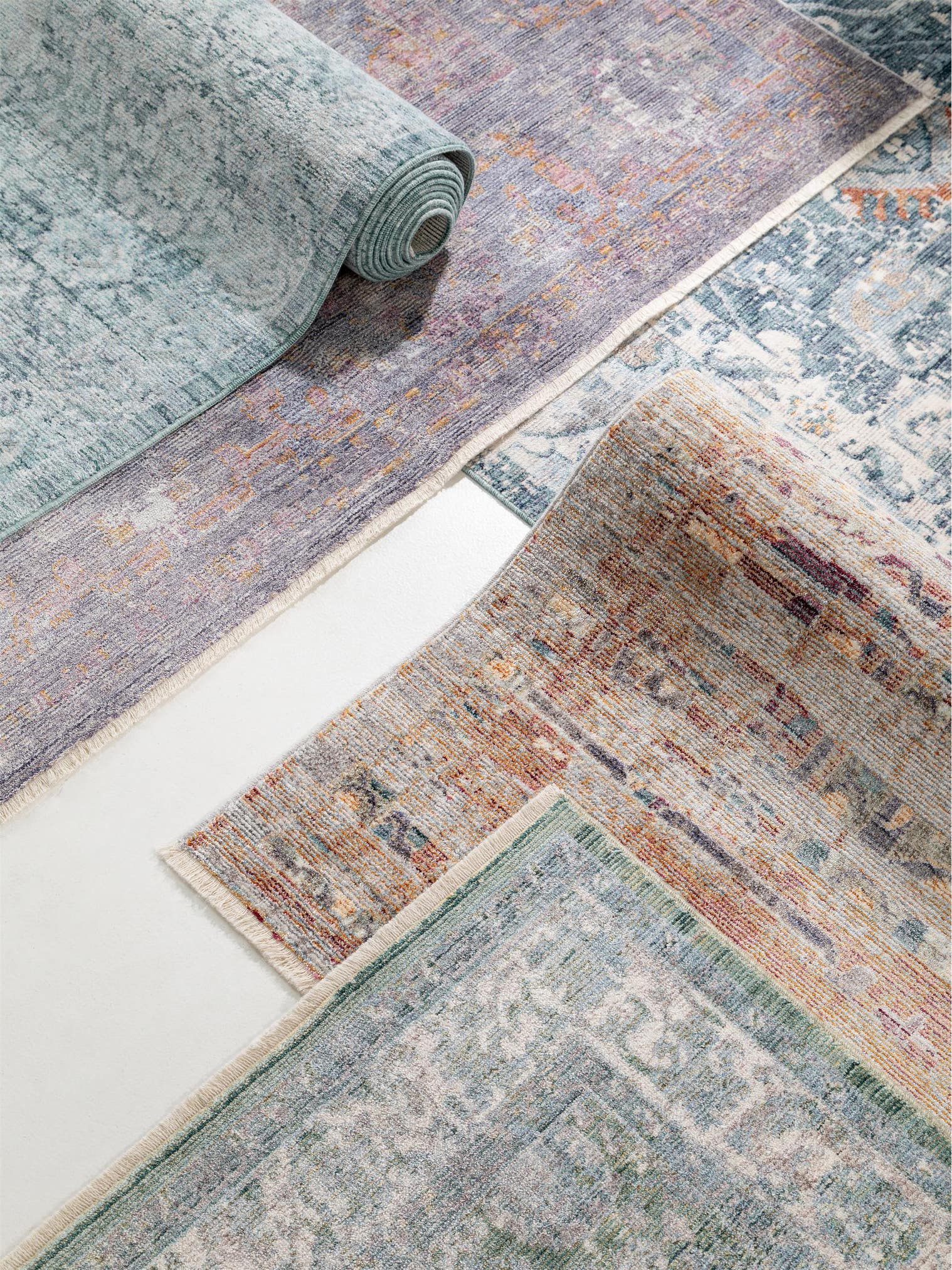 Rug made of 100% Viscose in Multicoloured with a 1- 5 mm high pile by benuta Pop