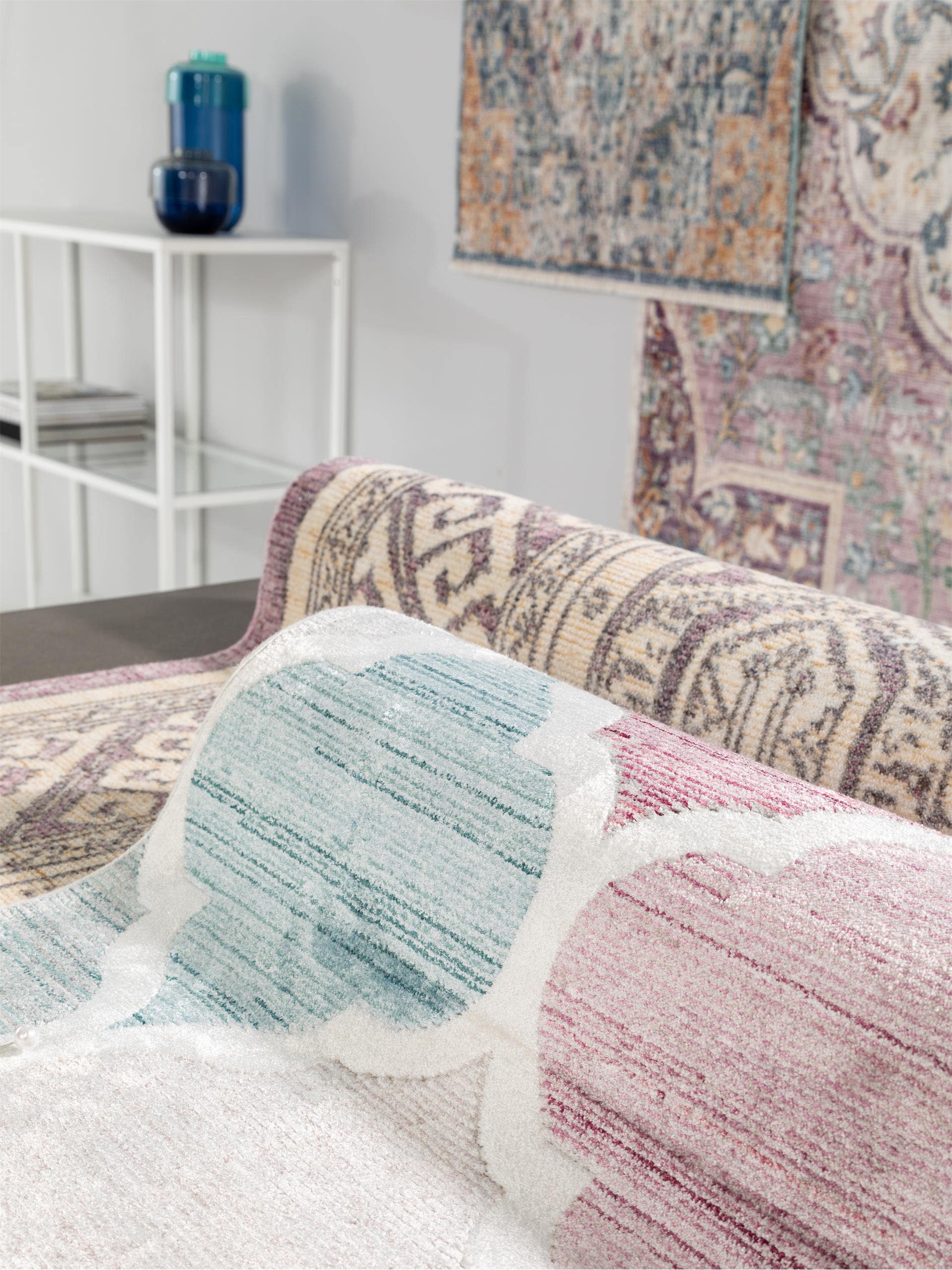 Rug made of 100% Viscose in Beige with a 1- 5 mm high pile by benuta