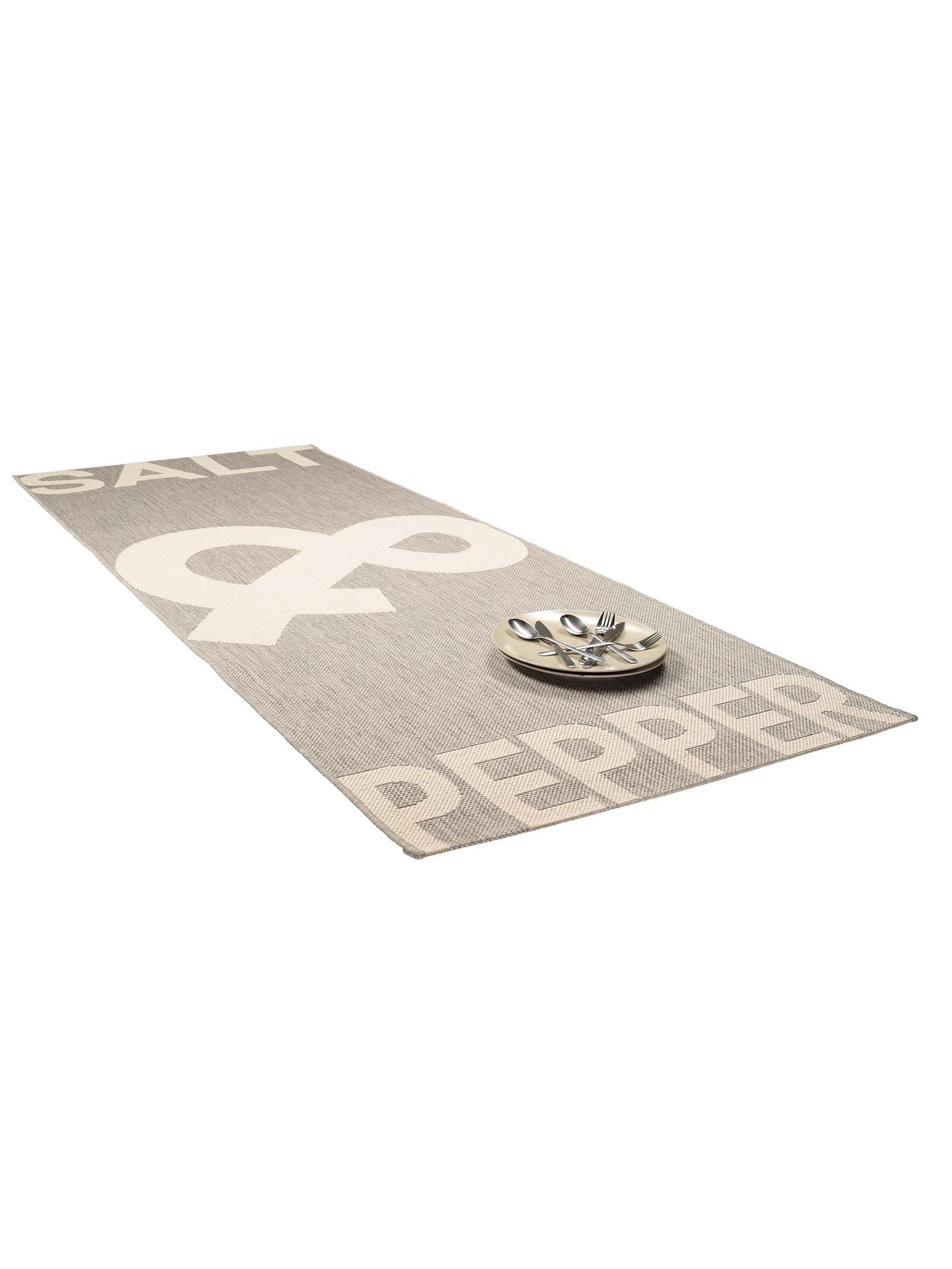 Teppich aus 100% Polypropylen in Grau mit 6 bis 10 mm hohem Flor von benuta Nest