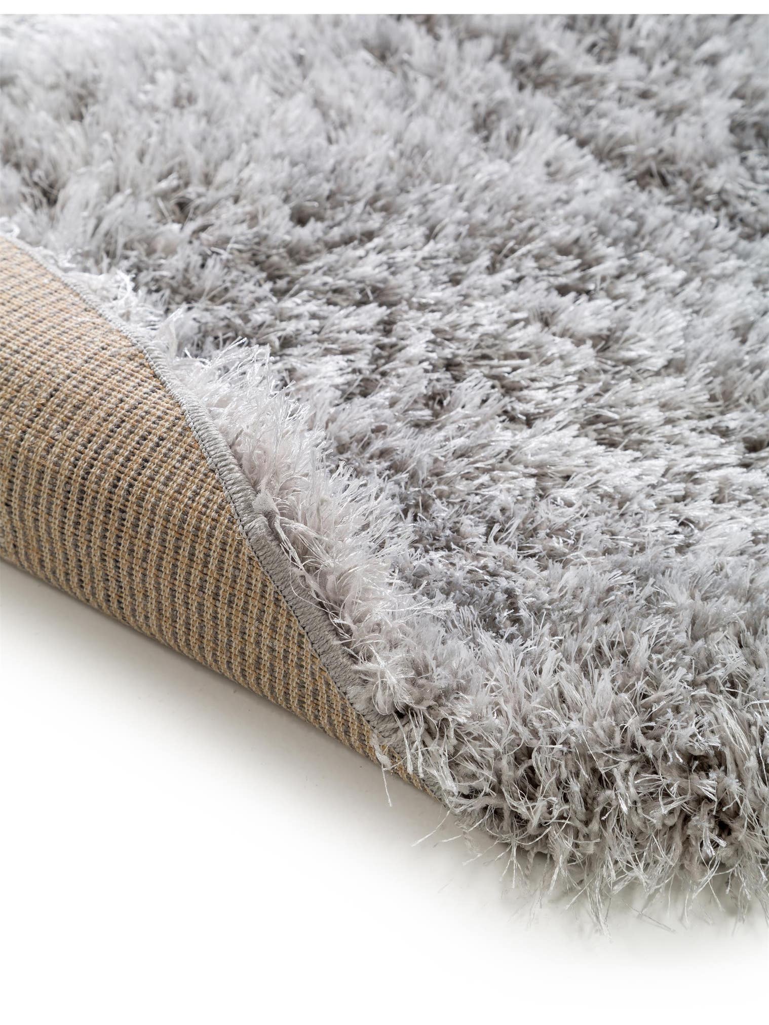 Teppich aus 50% Polyester, 50% Polypropylen in Grau mit 51 bis 60 mm hohem Flor von benuta Pop