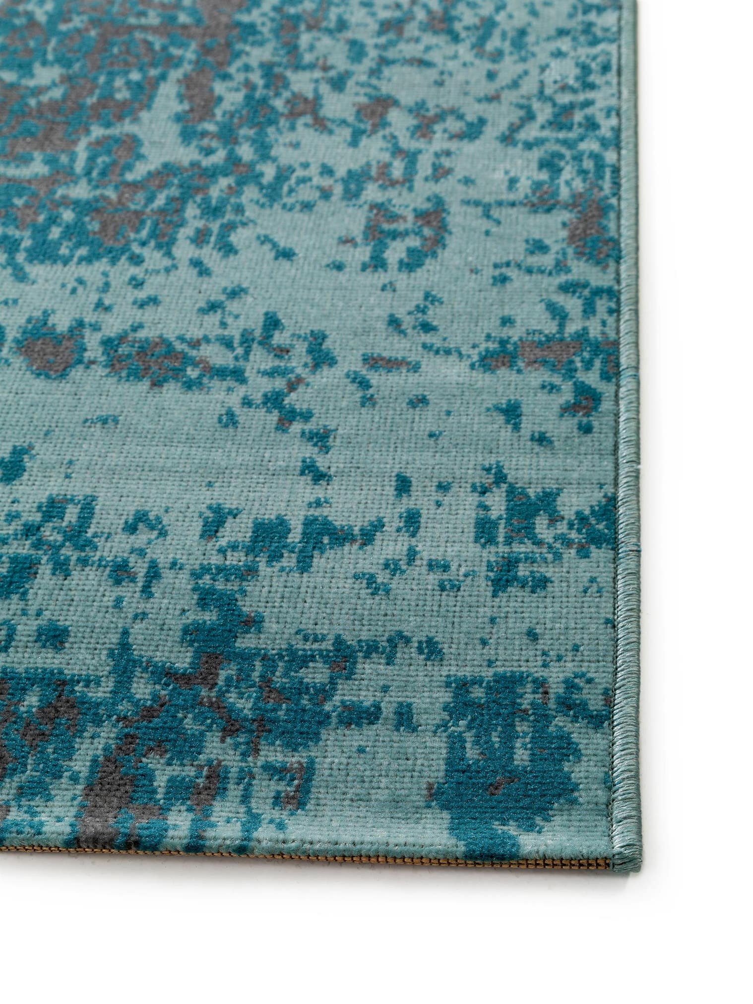 Tapis en 100% Polypropylène en Turquoise avec une pile de 1- 5 mm de hauteur de benuta Nest
