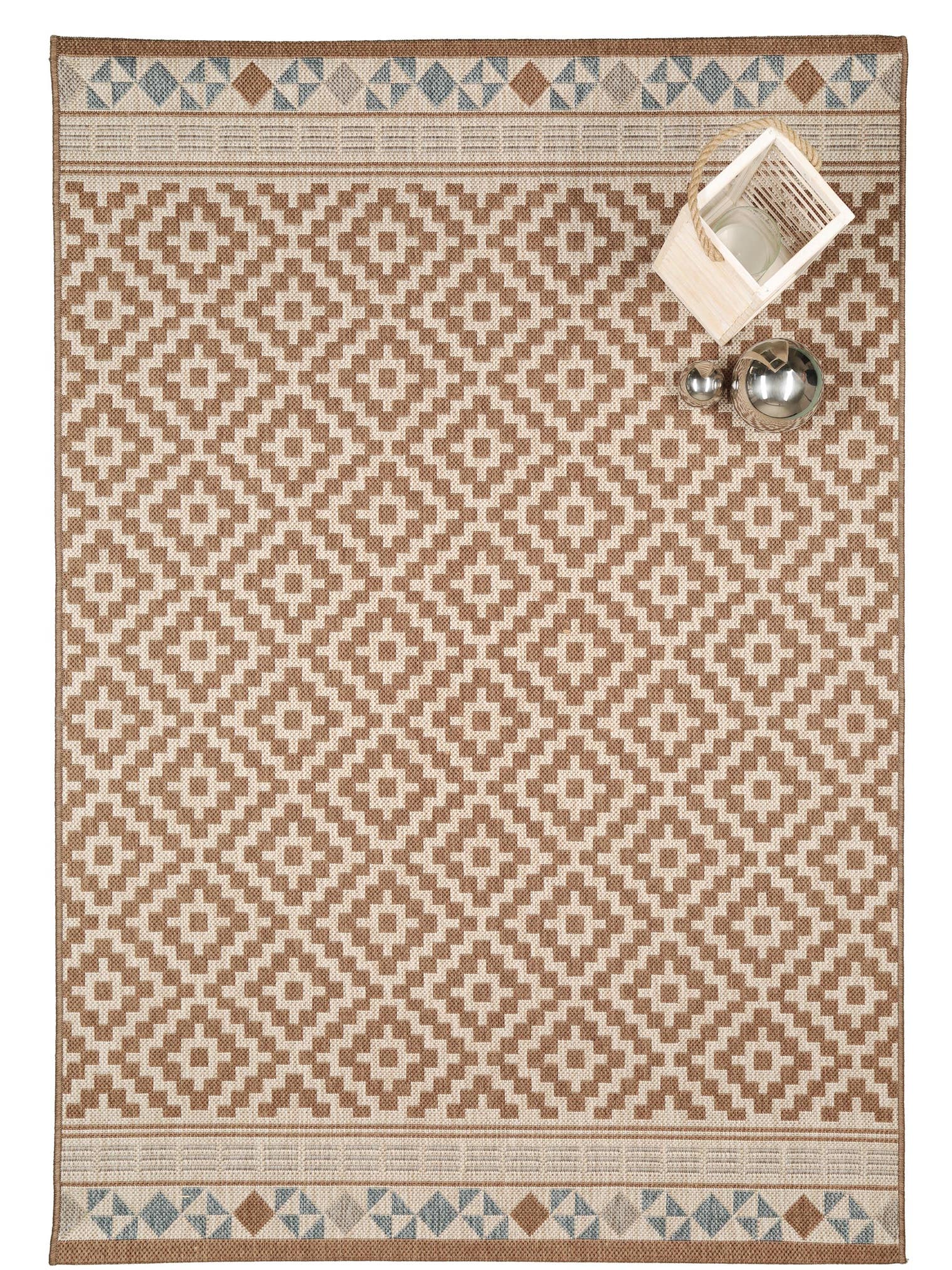Teppich aus 100% Polypropylen in Braun mit 6 bis 10 mm hohem Flor von benuta Nest