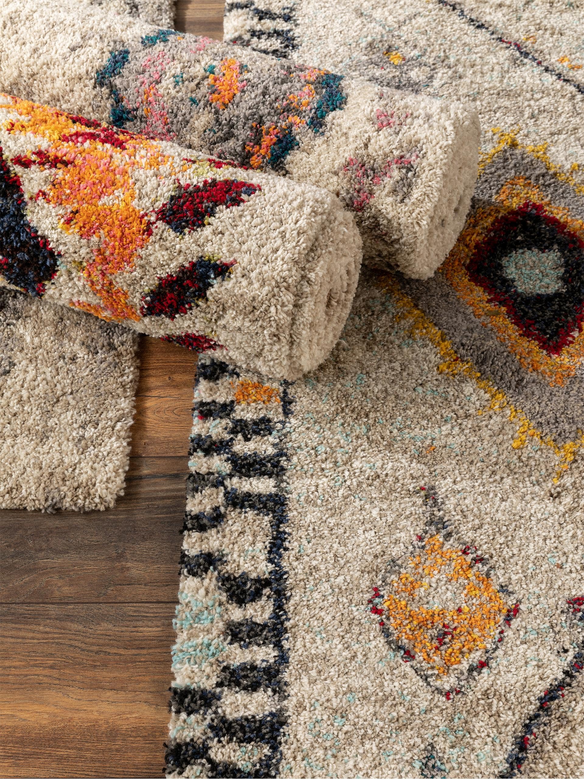 Rug made of 100% Polypropylene in Multicoloured with a 21 - 30 mm high pile by benuta Pop