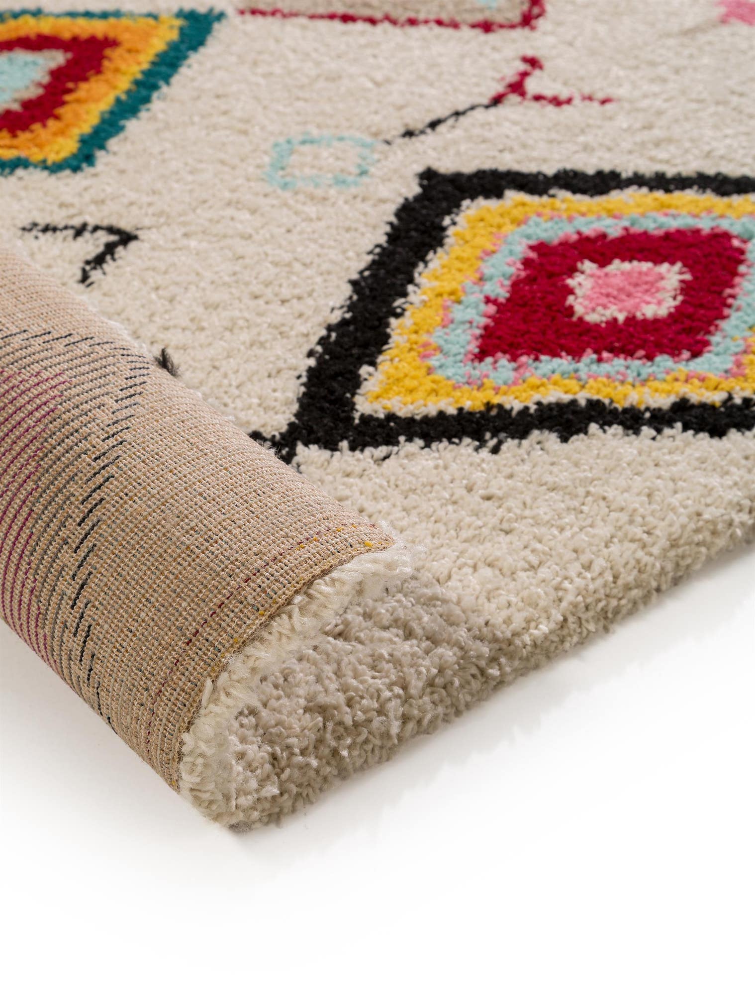 Teppich aus 100% Polypropylen in Beige mit 21 bis 30 mm hohem Flor von benuta Pop