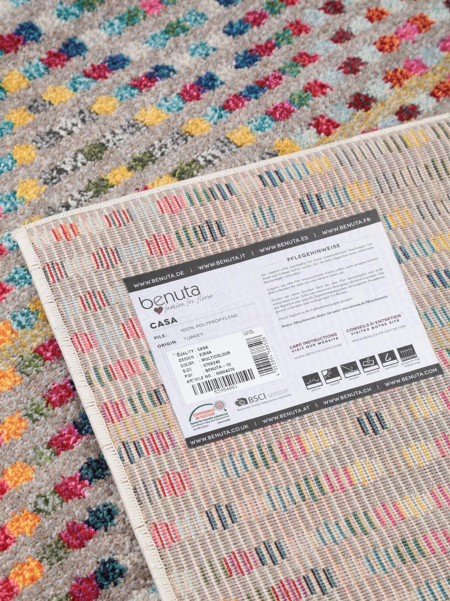 Alfombra de 100% Polipropileno en Multicolor con un pelo de {{Placeholder_Pile Height}} de altura de benuta Nest