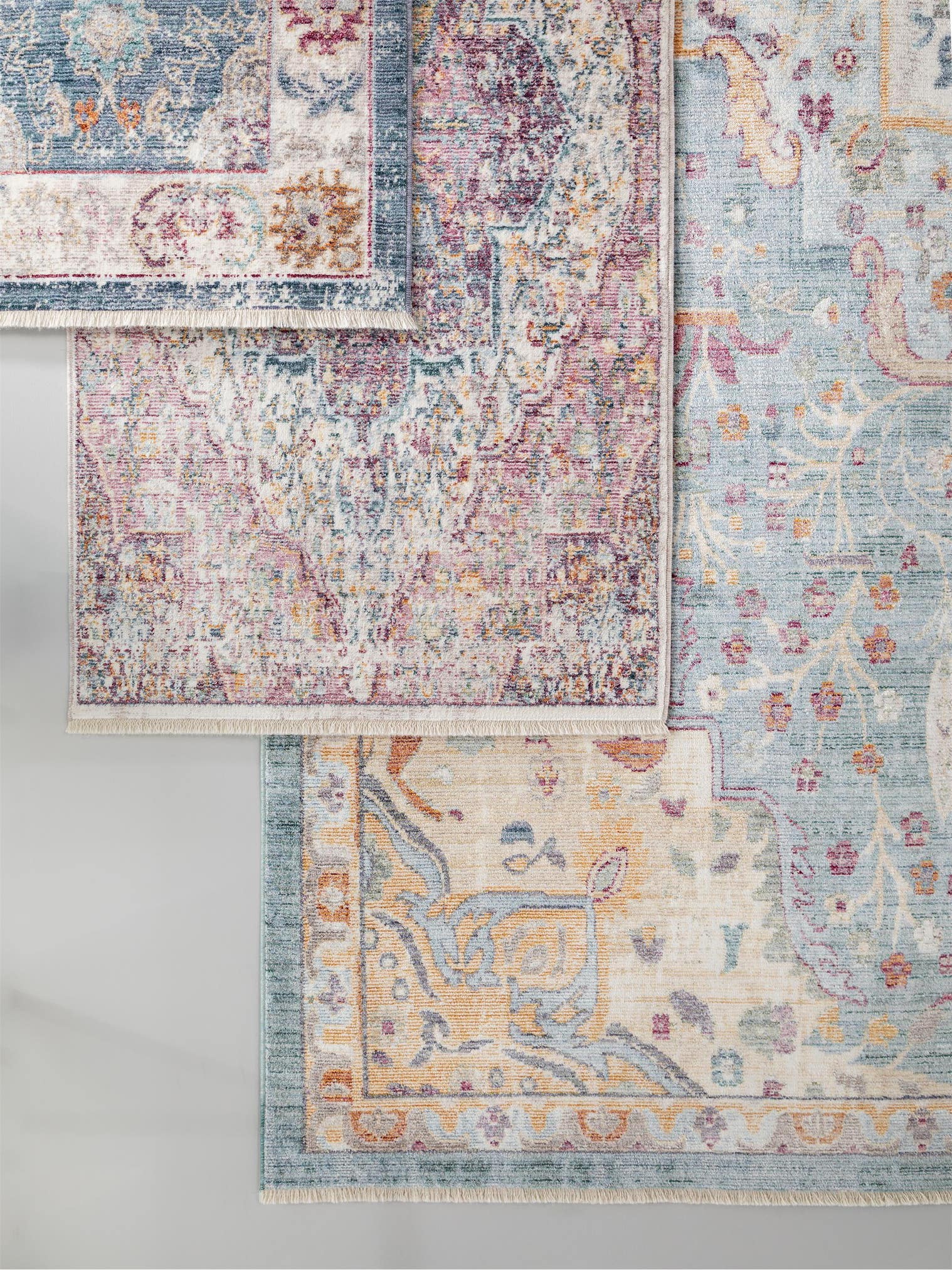 Rug made of 100% Viscose in Multicoloured with a 1- 5 mm high pile by benuta Pop