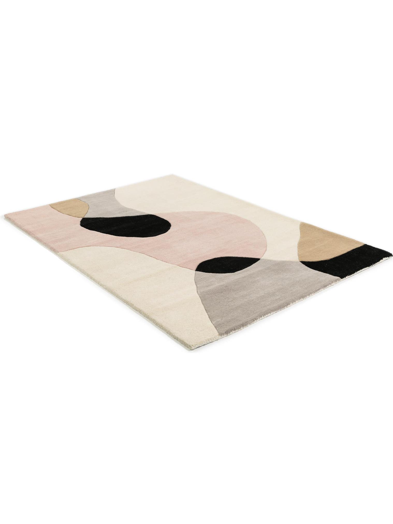 Teppich aus 100% Wolle in Beige mit 11 bis 20 mm hohem Flor von benuta Pop