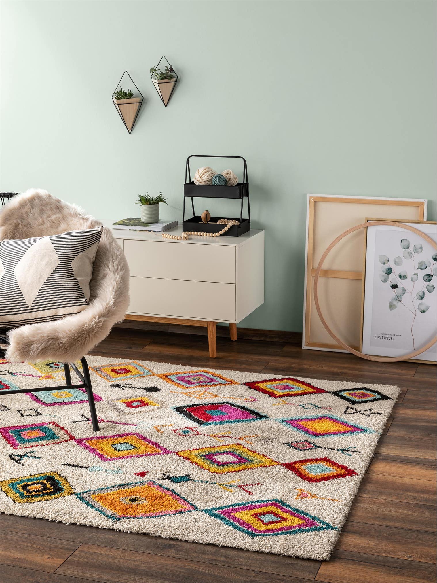 Teppich aus 100% Polypropylen in Beige mit 21 bis 30 mm hohem Flor von benuta Pop