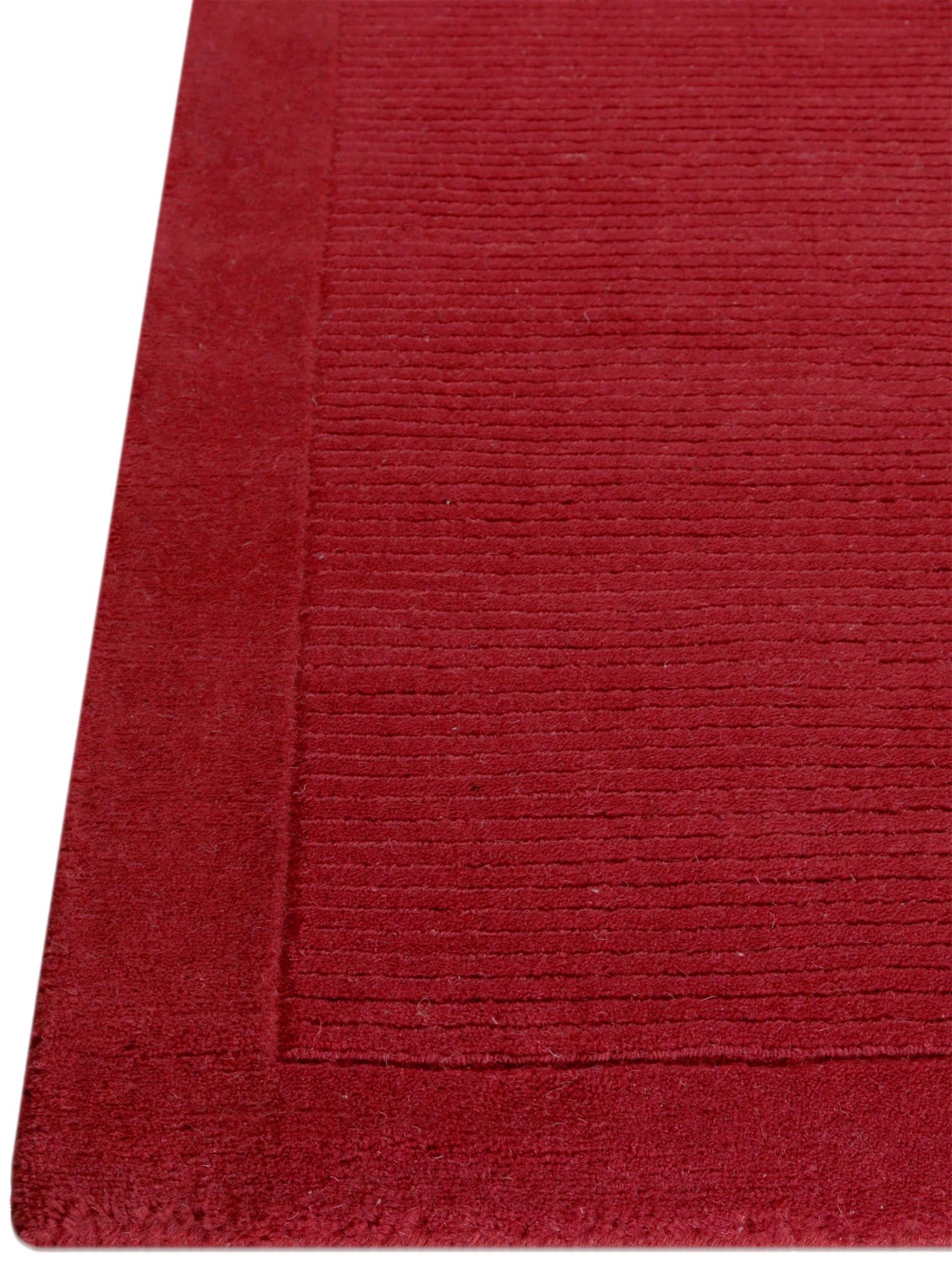 Teppich aus 100% Wolle in Rot mit 6 bis 10 mm hohem Flor von benuta