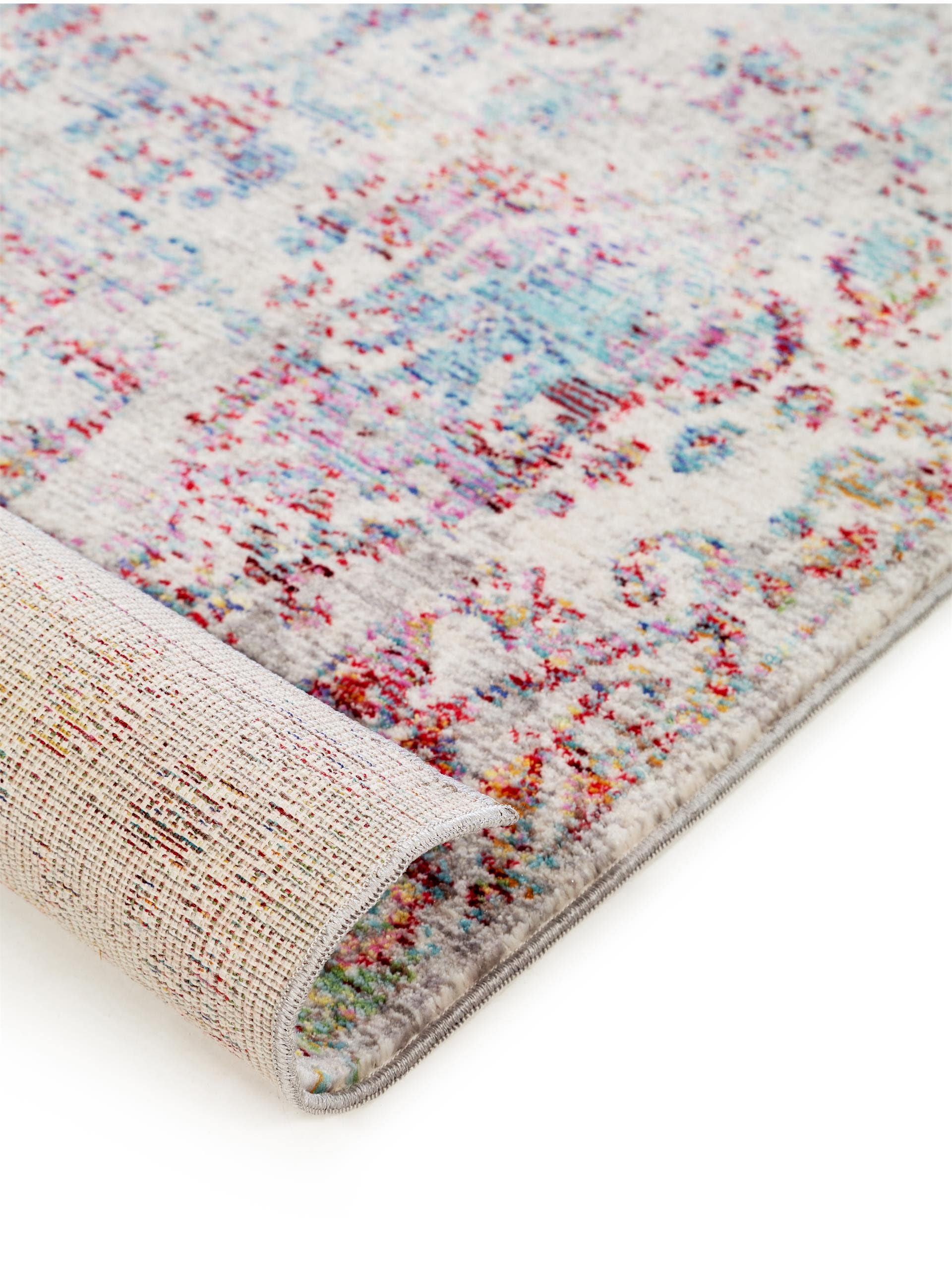 Rug made of 100% Polyester in Multicoloured with a 1- 5 mm high pile by benuta