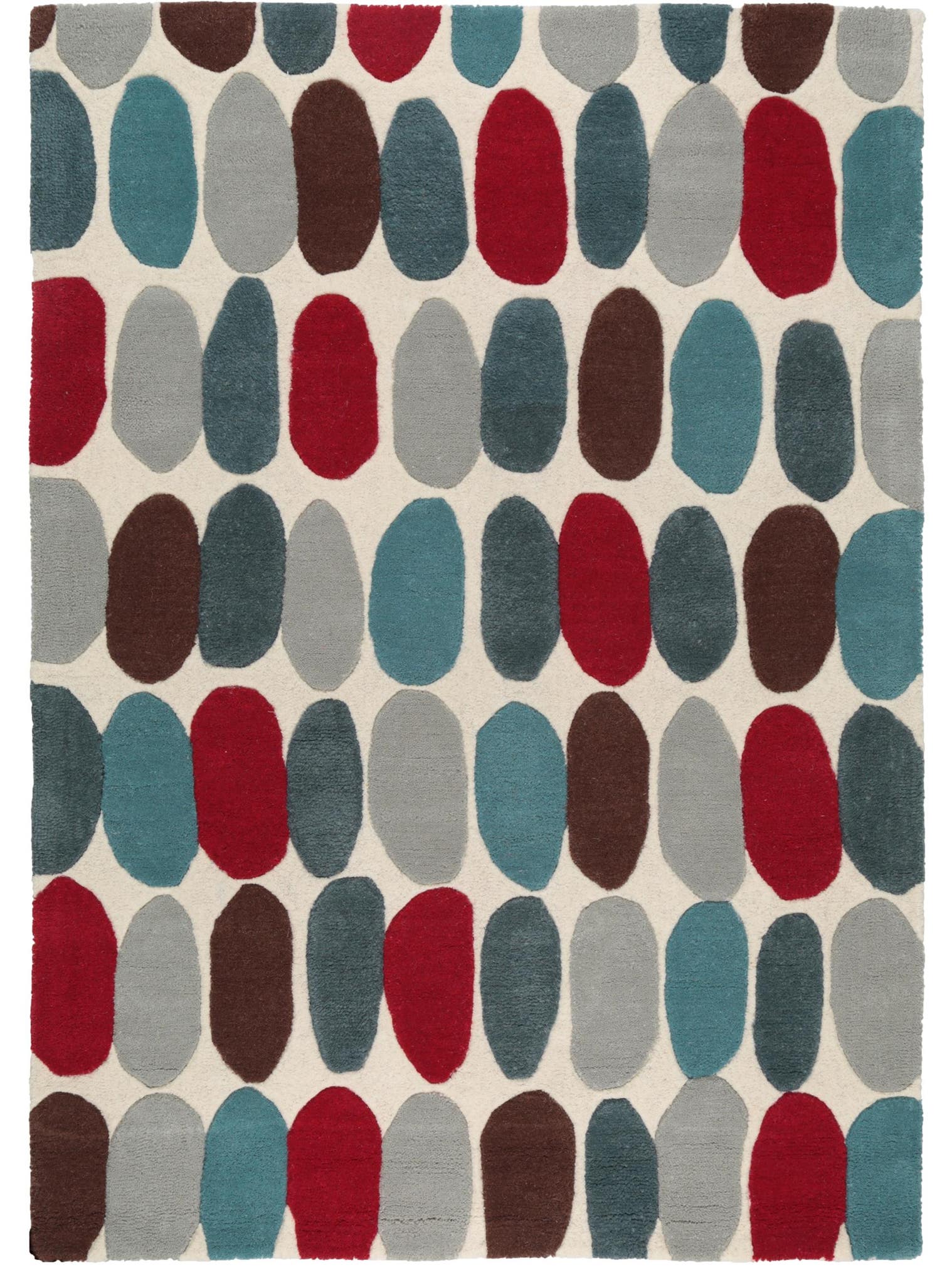 Teppich aus 100% Wolle in Multicolor mit 11 bis 20 mm hohem Flor von benuta Pop