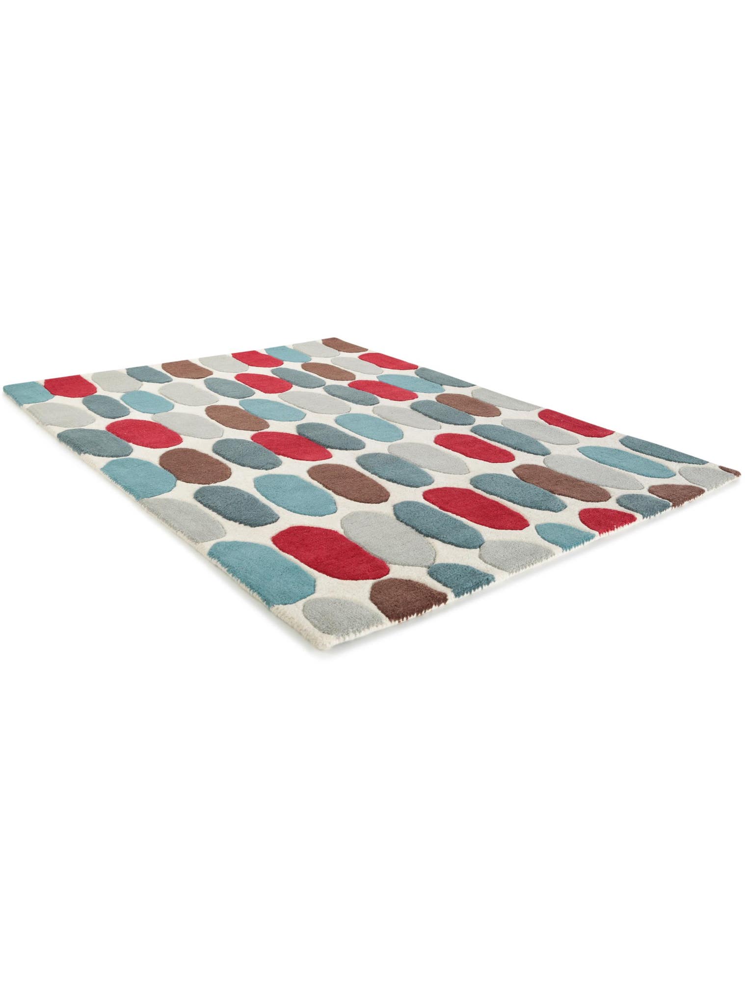 Teppich aus 100% Wolle in Multicolor mit 11 bis 20 mm hohem Flor von benuta Pop