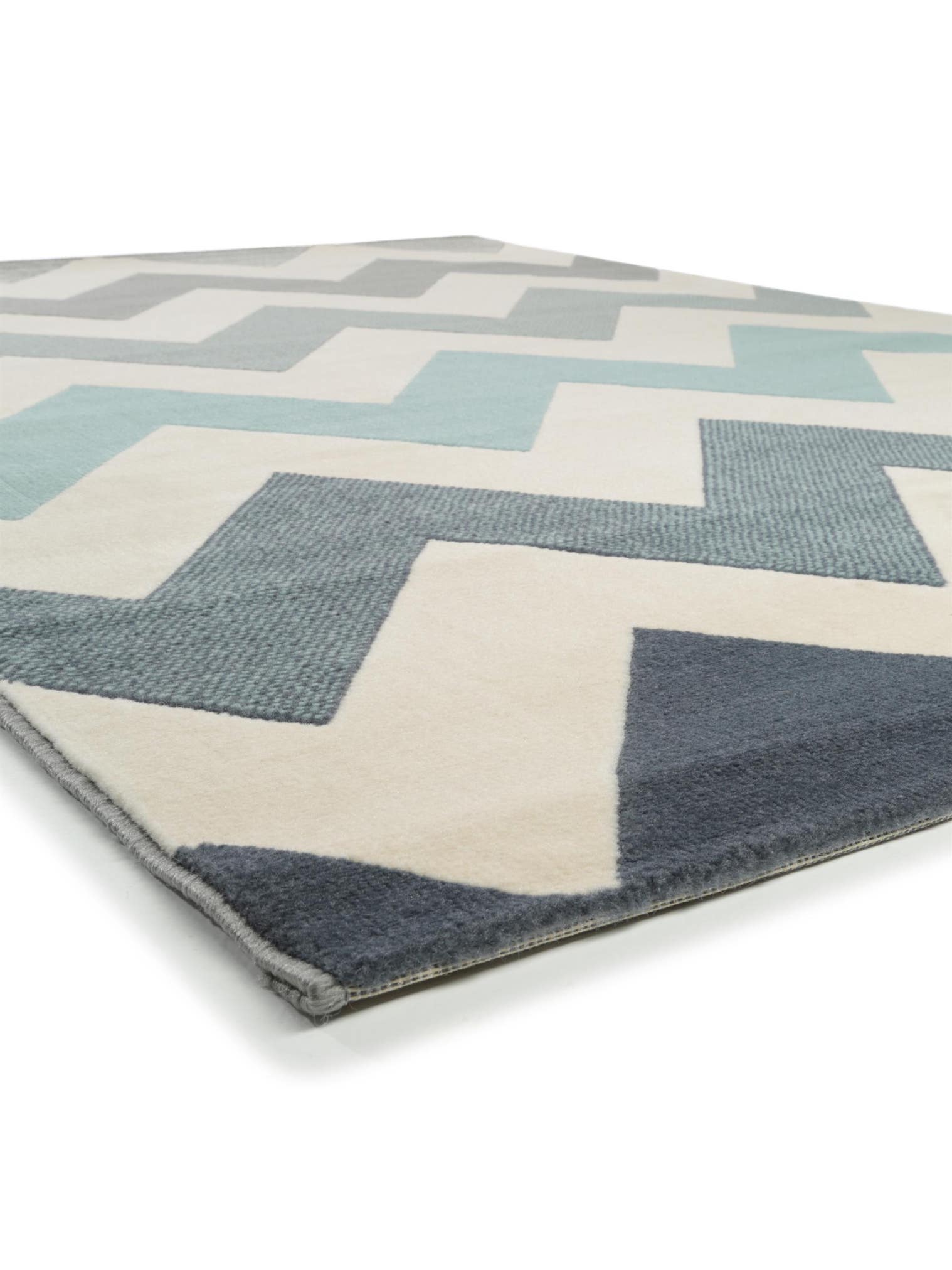 Teppich aus 100% Polypropylen in Blau mit 6 bis 10 mm hohem Flor von benuta Pop