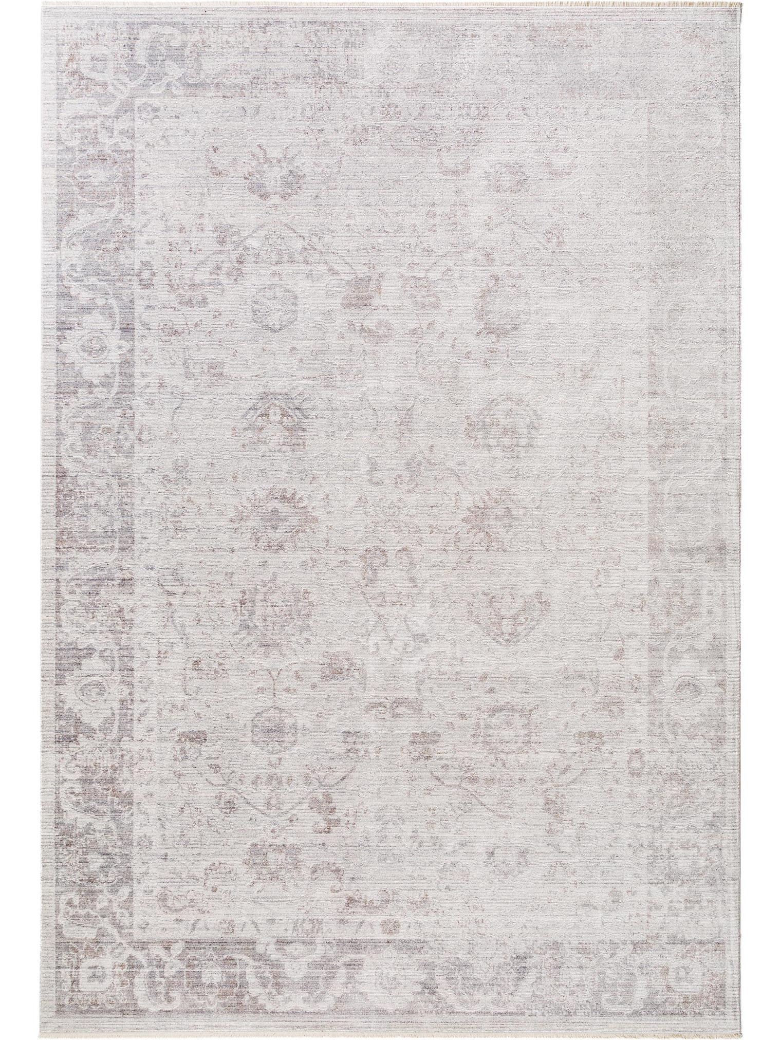 Teppich aus 100% Viskose in Grau mit bis 5 mm hohem Flor von benuta Pop