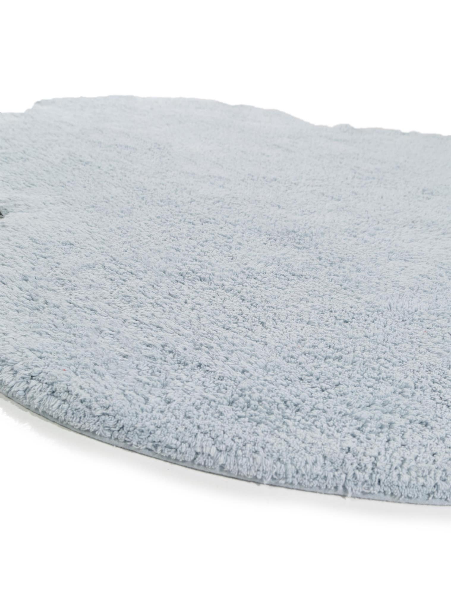Teppich aus 100% Baumwolle in Blau mit 11 bis 20 mm hohem Flor von Lytte