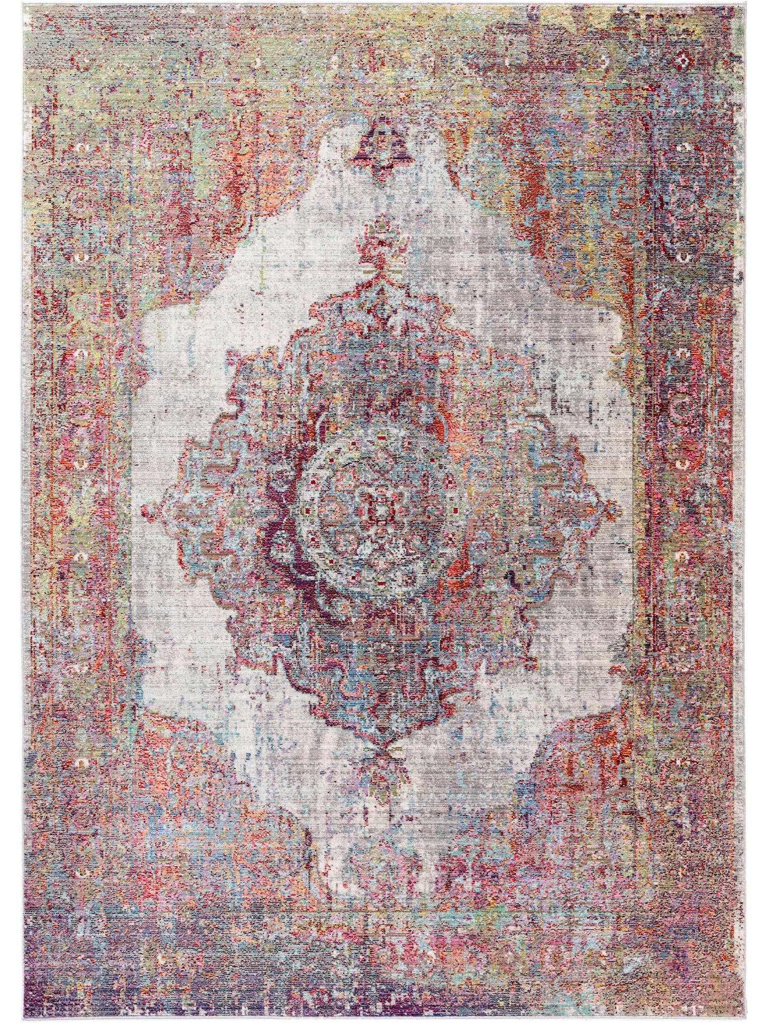 Teppich aus 100% Polyester in Multicolor mit bis 5 mm hohem Flor von benuta